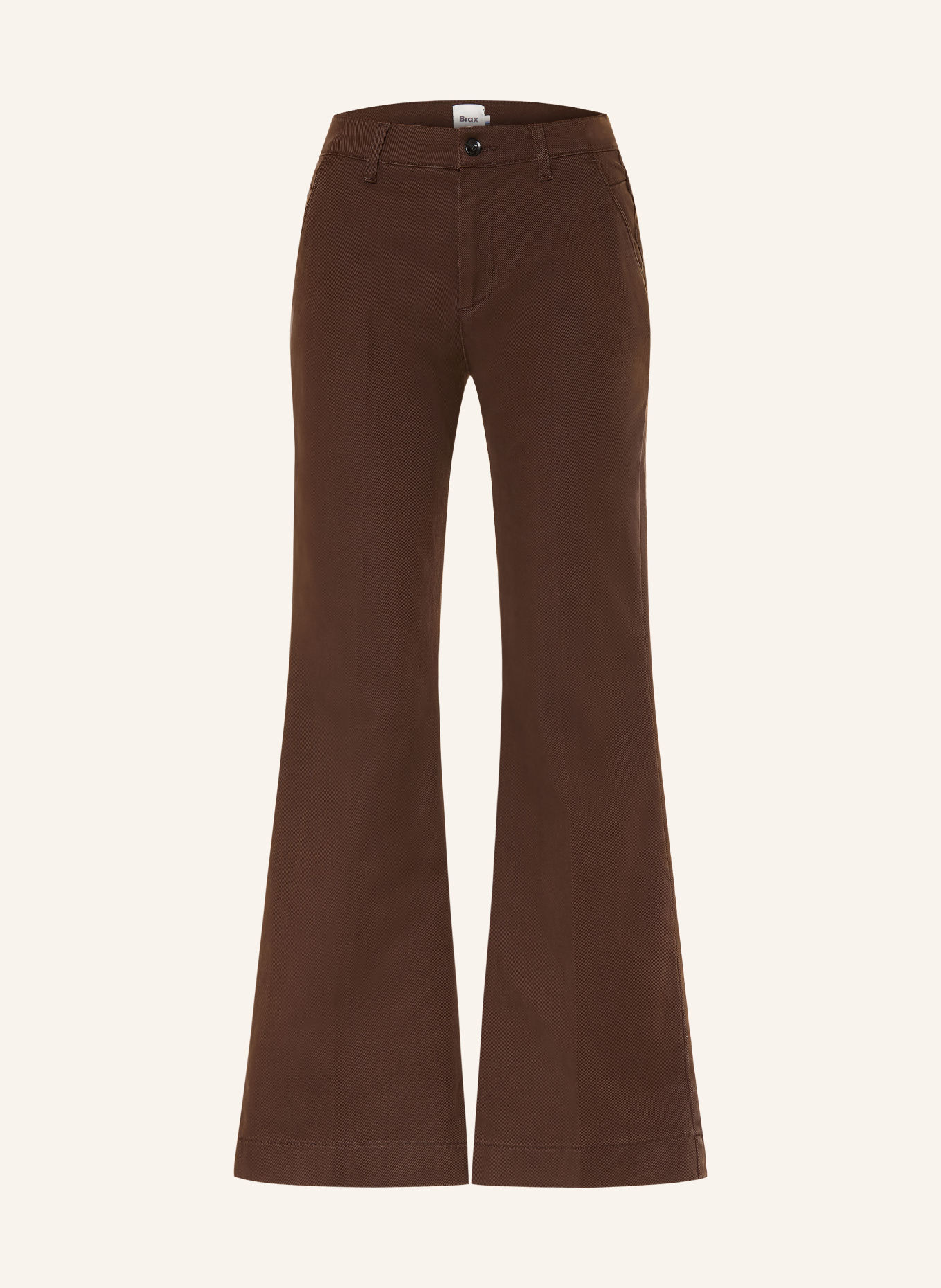 BRAX MAINE Bootcut trousers: DARK BROWN