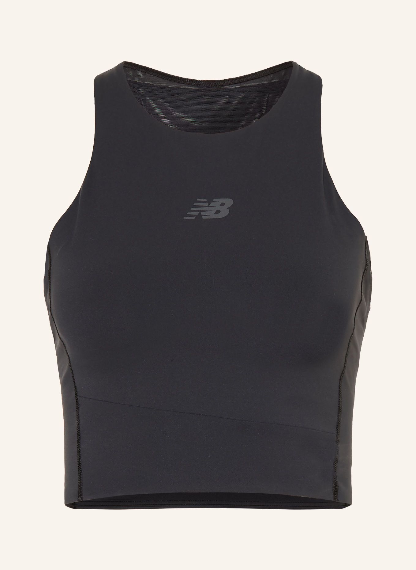 new balance Cropped Functional Top: BLACK