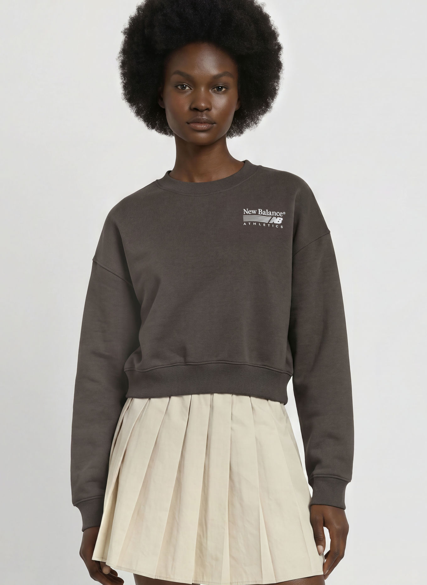 new balance Sweatshirt TRACKSIDE: DUNKELGRAU