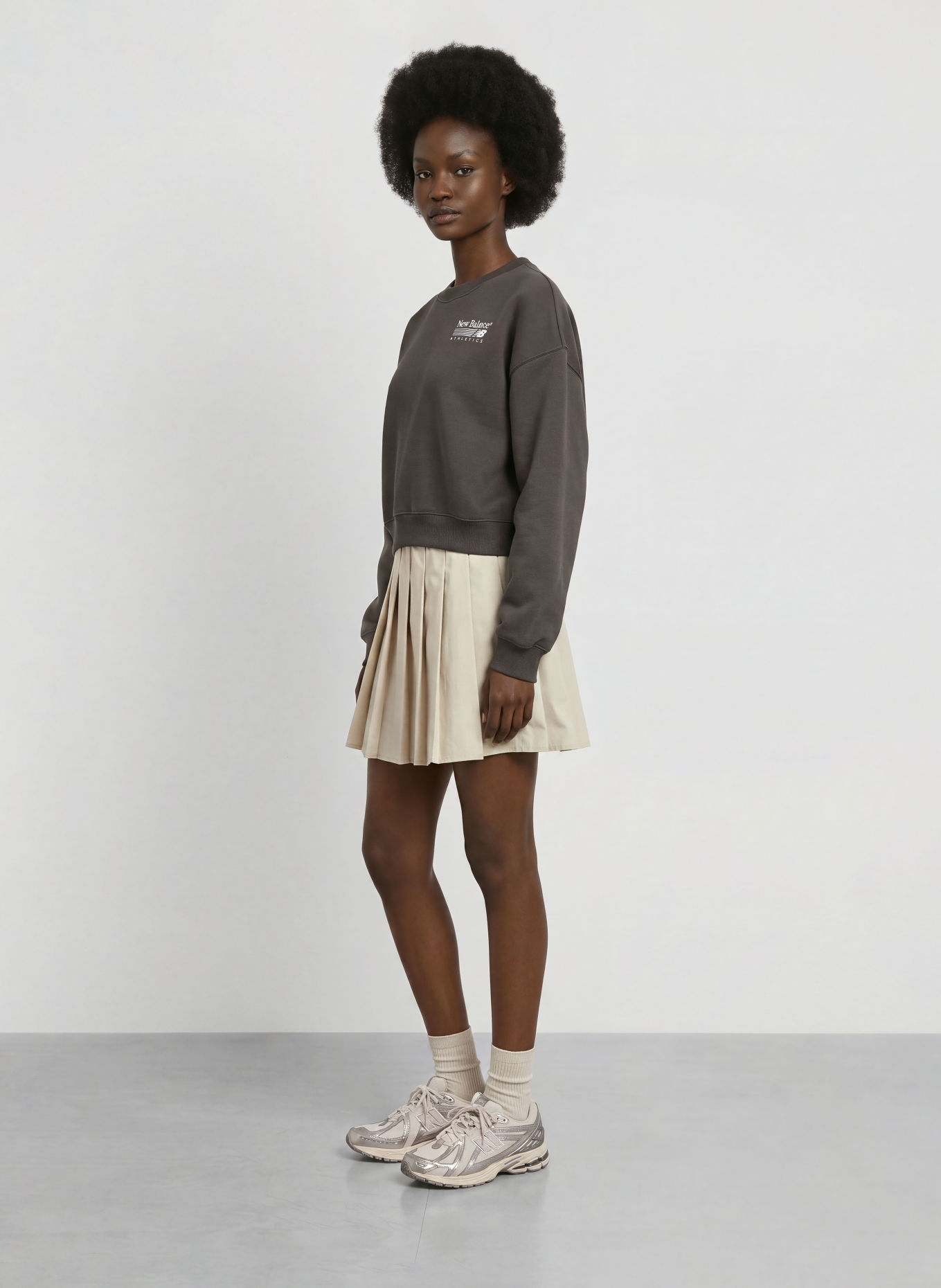 new balance Sweatshirt TRACKSIDE: DUNKELGRAU
