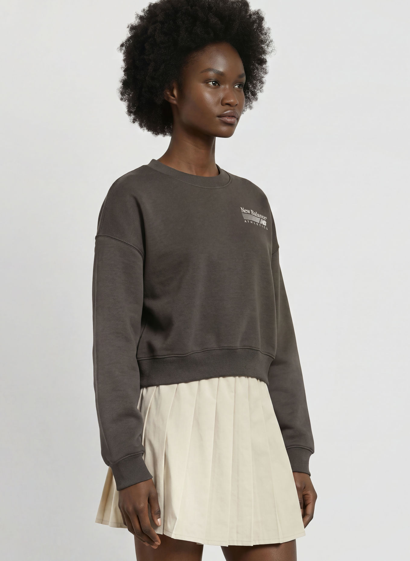 new balance Sweatshirt TRACKSIDE: DUNKELGRAU