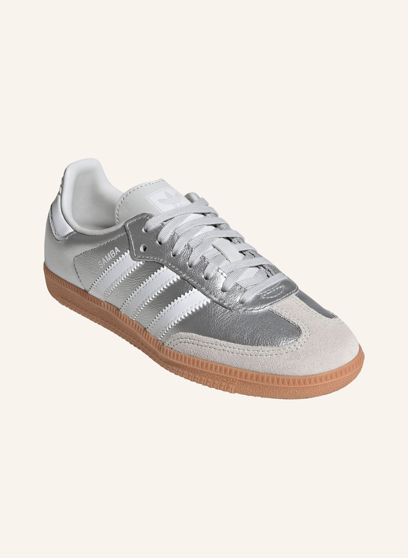 adidas Originals SAMBA OG Sneakers: SILVER / LIGHT GRAY / WHITE