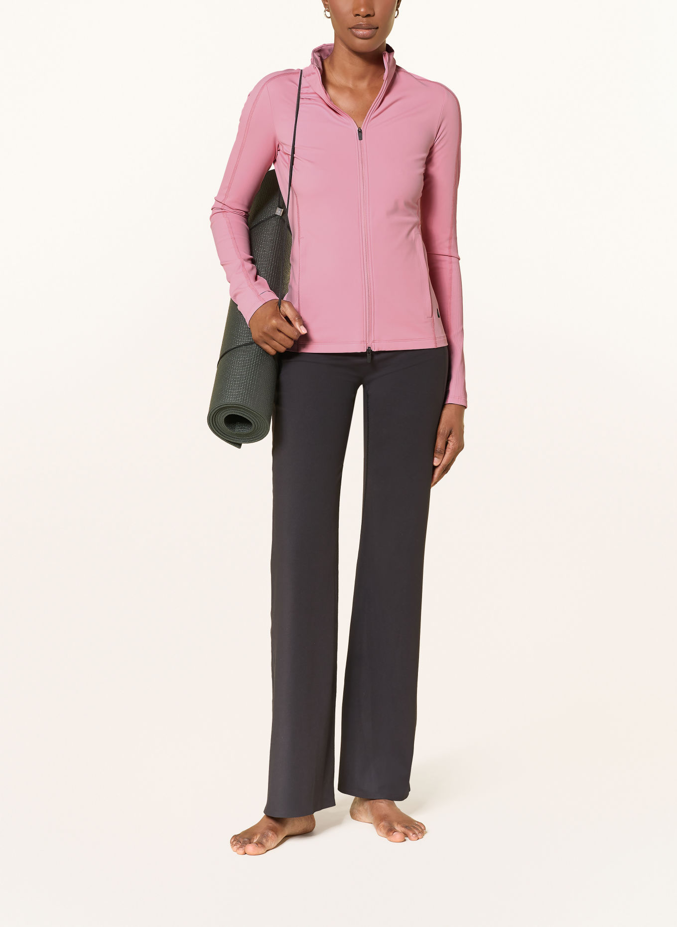 On STUDIO Training jacket: PINK