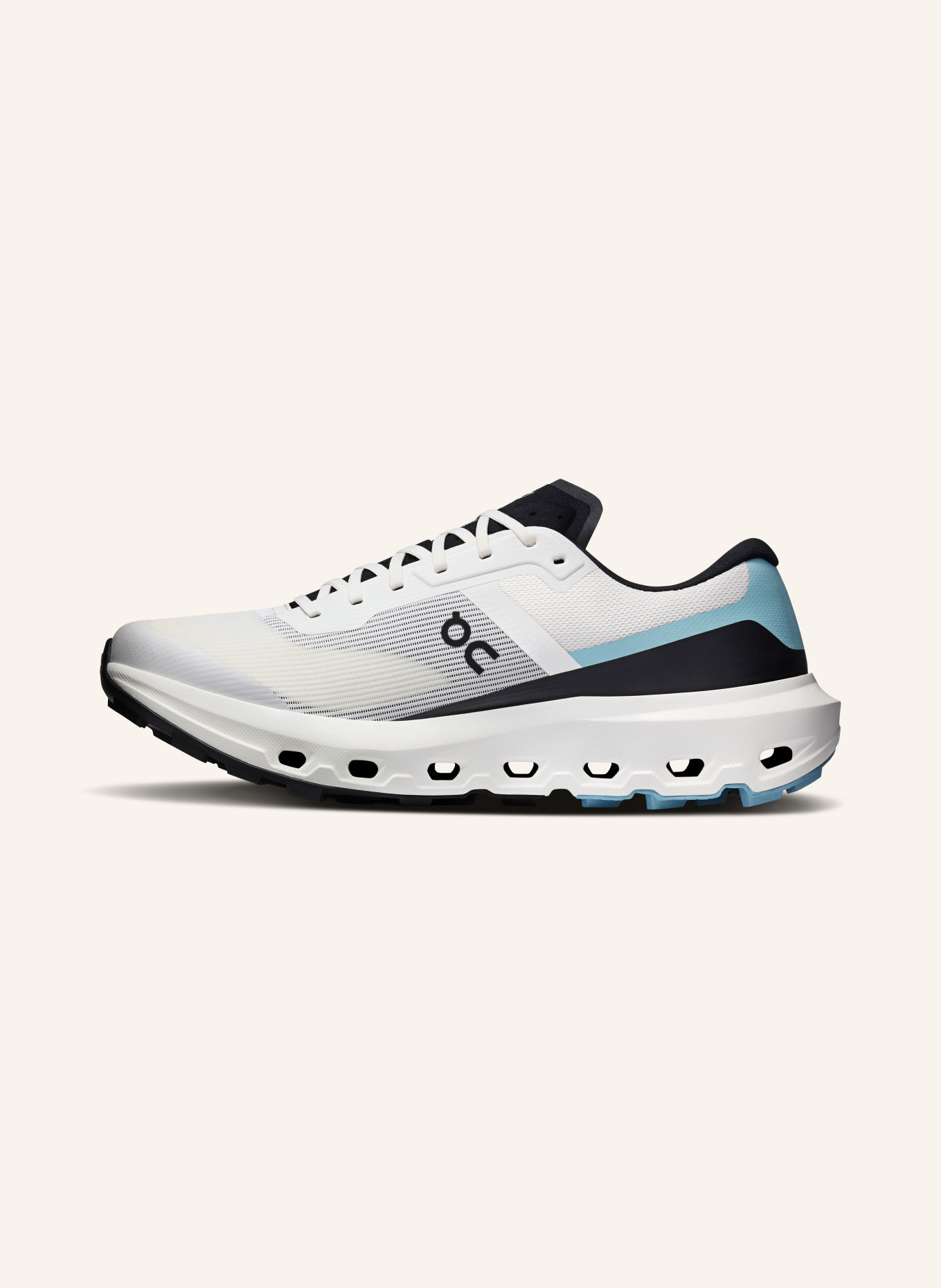 On Trailrunningschoenen CLOUDVISTA 3: WIT / LICHTBLAUW / ZWART