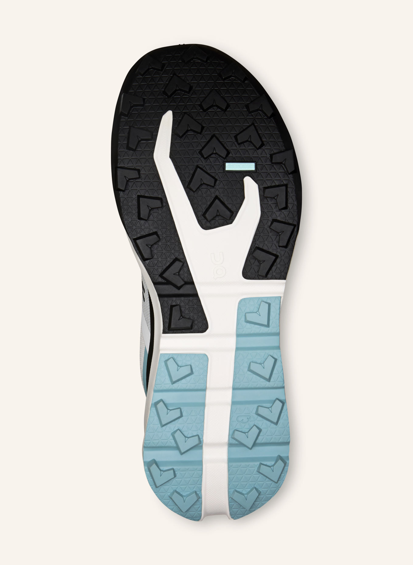 On Trailrunningschoenen CLOUDVISTA 3: WIT / LICHTBLAUW / ZWART