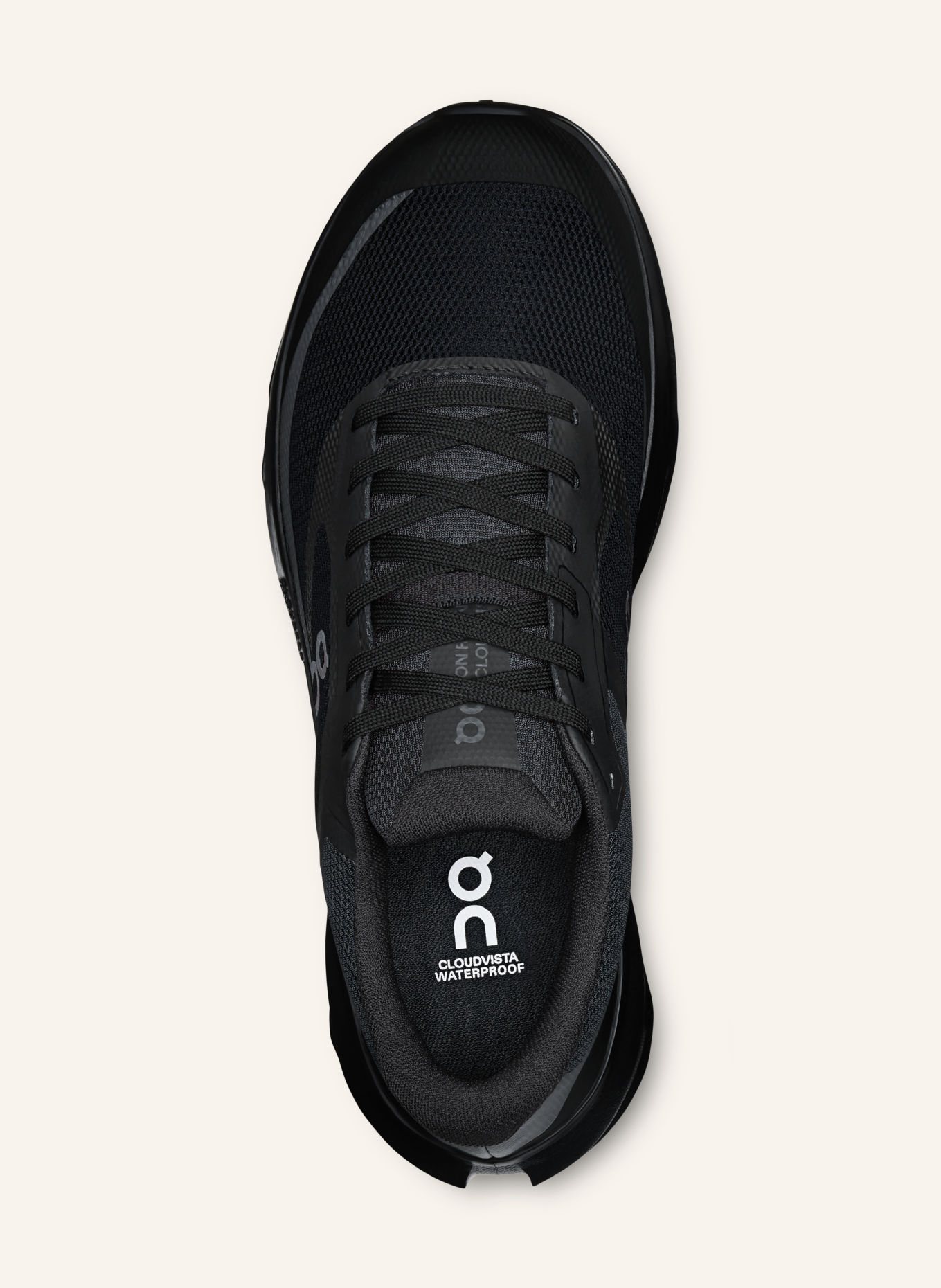 On CLOUDVISTA 3 WATERPROOF Trail running shoes: BLACK