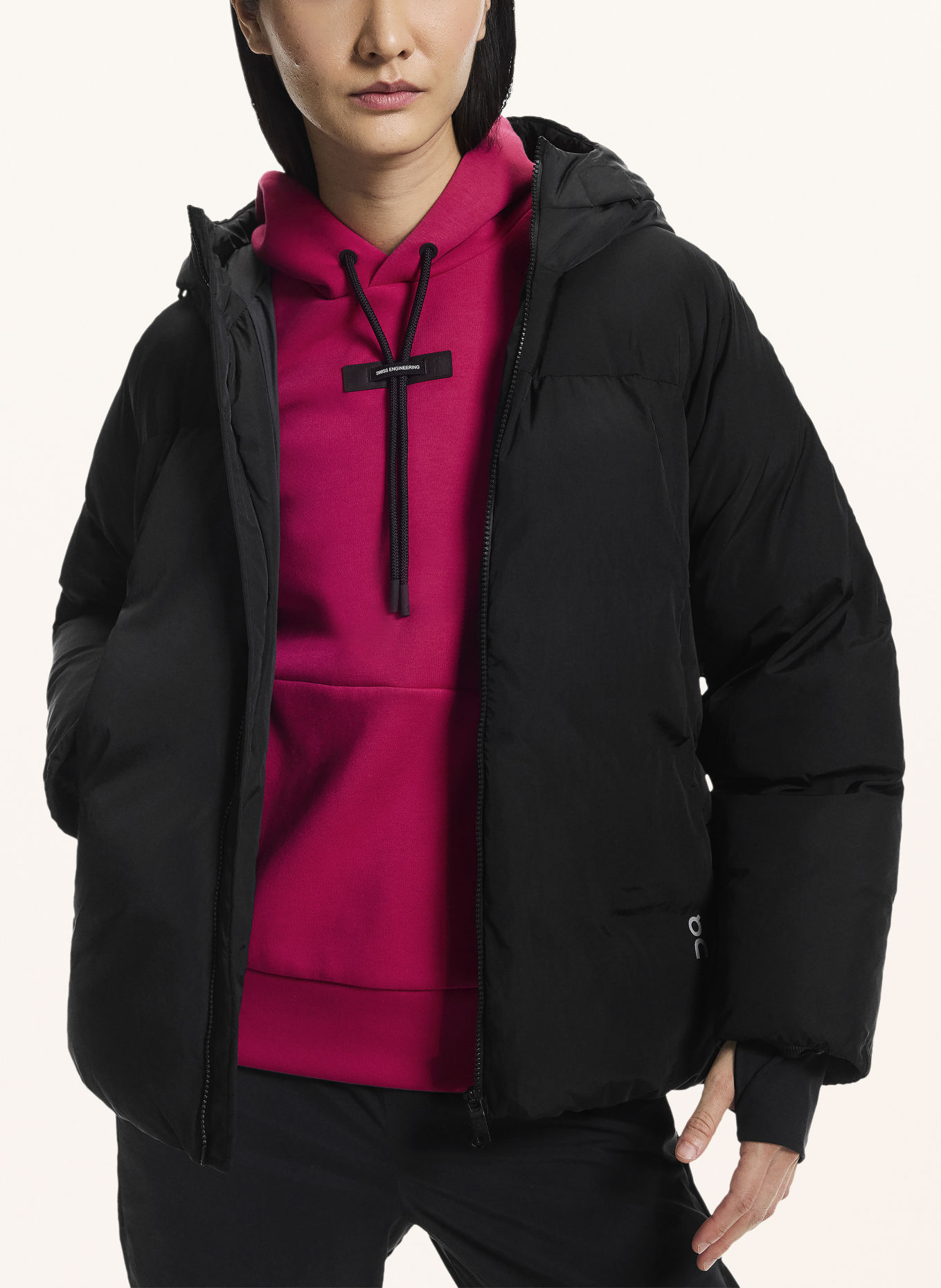 On ALL DAY PUFFER Quilted Jacket: BLACK