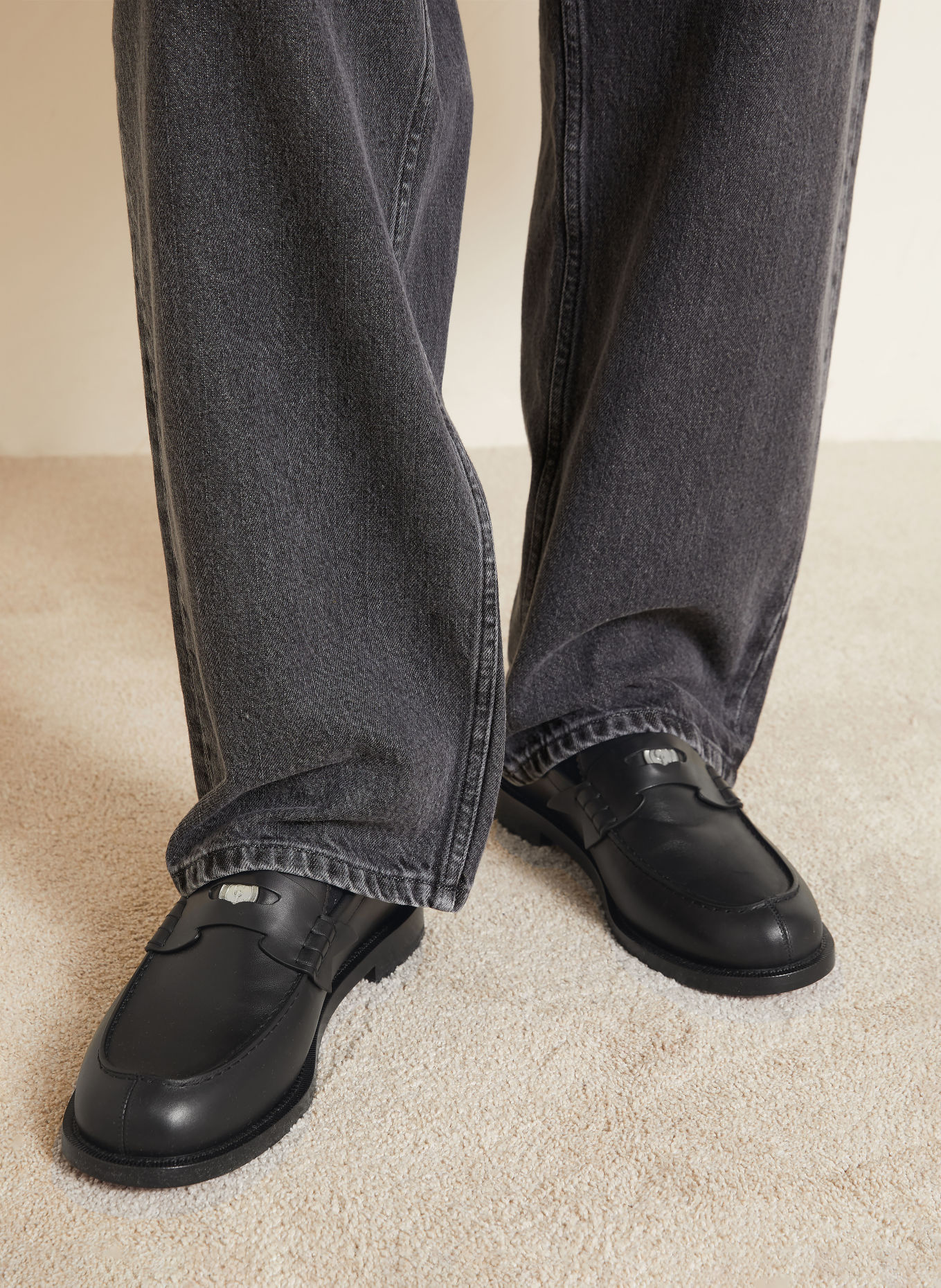 Christian Louboutin Pennyloafer THE PLATO: ZWART