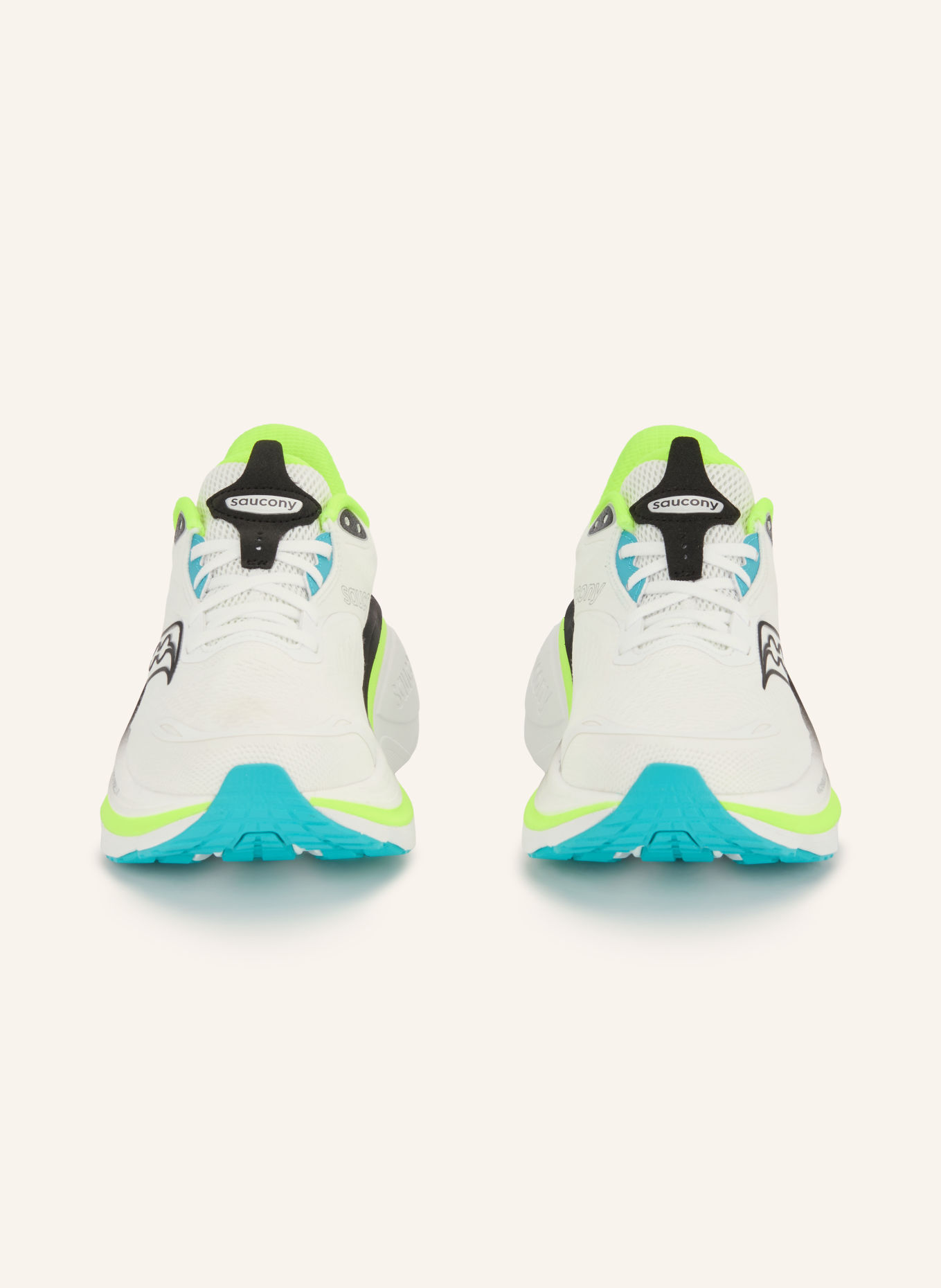 saucony Hardloopschoenen HURRICANE 26: WIT / NEONGEEL / TURQUOISE