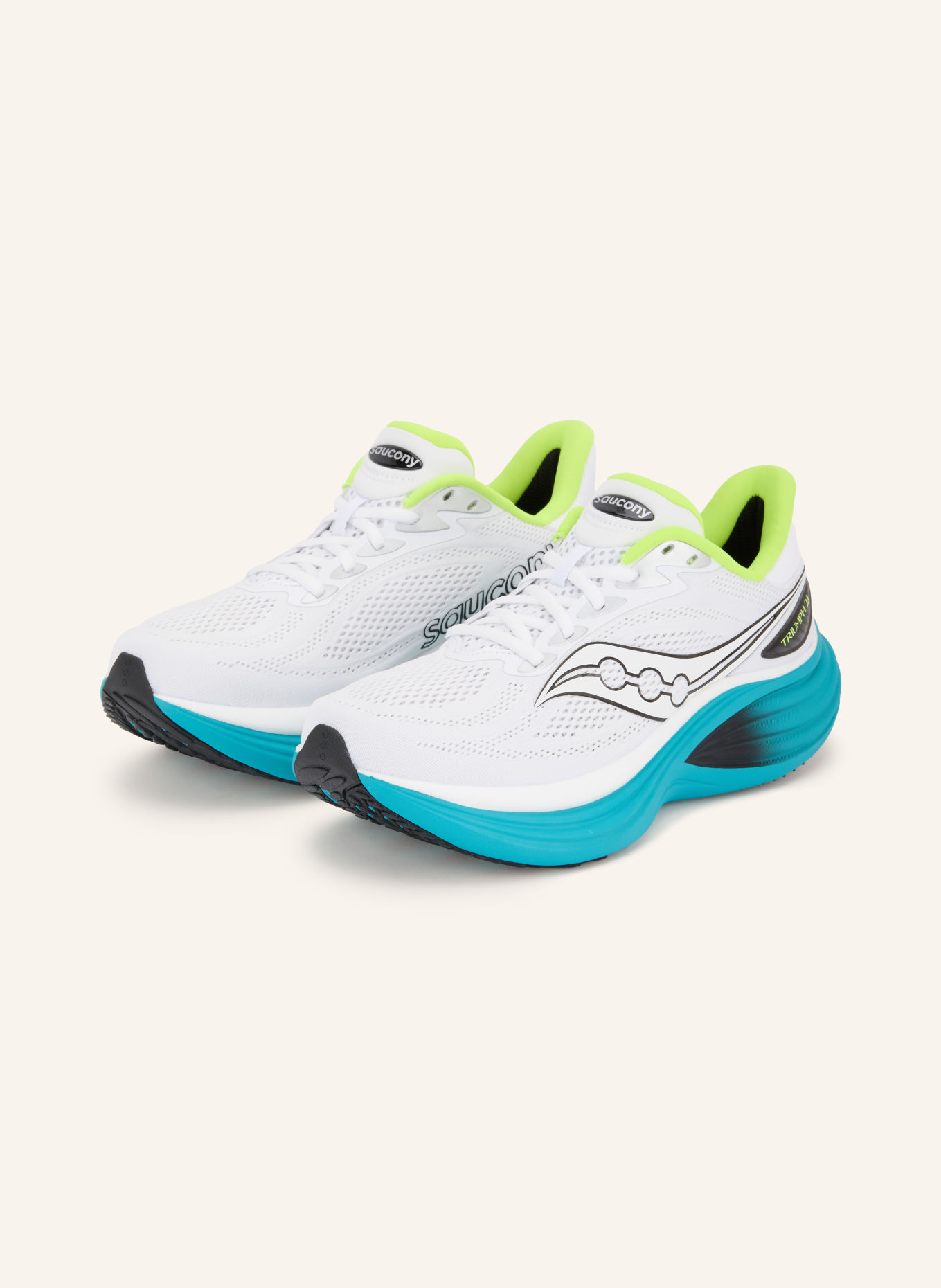 saucony Hardloopschoenen TRIUMPH 24: WIT / NEONGEEL / ZWART