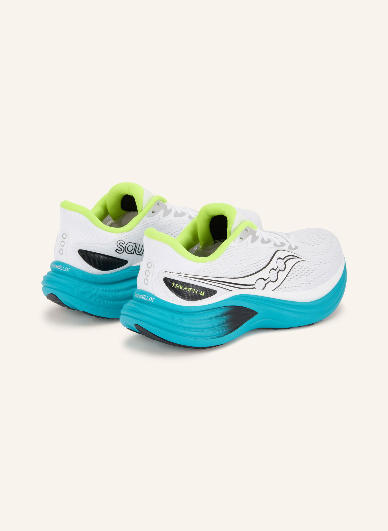 saucony Hardloopschoenen TRIUMPH 24: WIT / NEONGEEL / ZWART