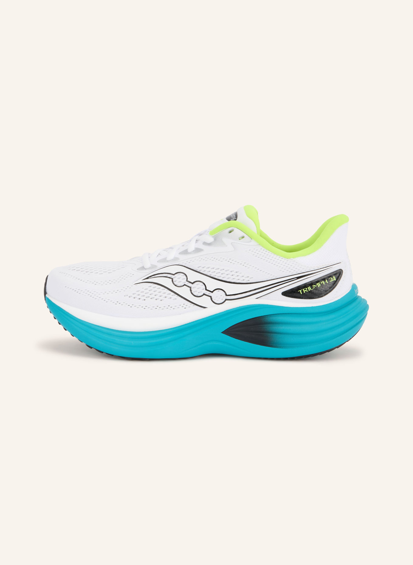 saucony Hardloopschoenen TRIUMPH 24: WIT / NEONGEEL / ZWART