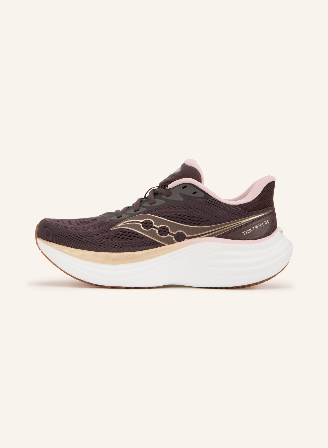 saucony Buty do biegania TRIUMPH 24: CIEMNOBRĄZOWY / ZŁOTY / BLADORÓŻOWY