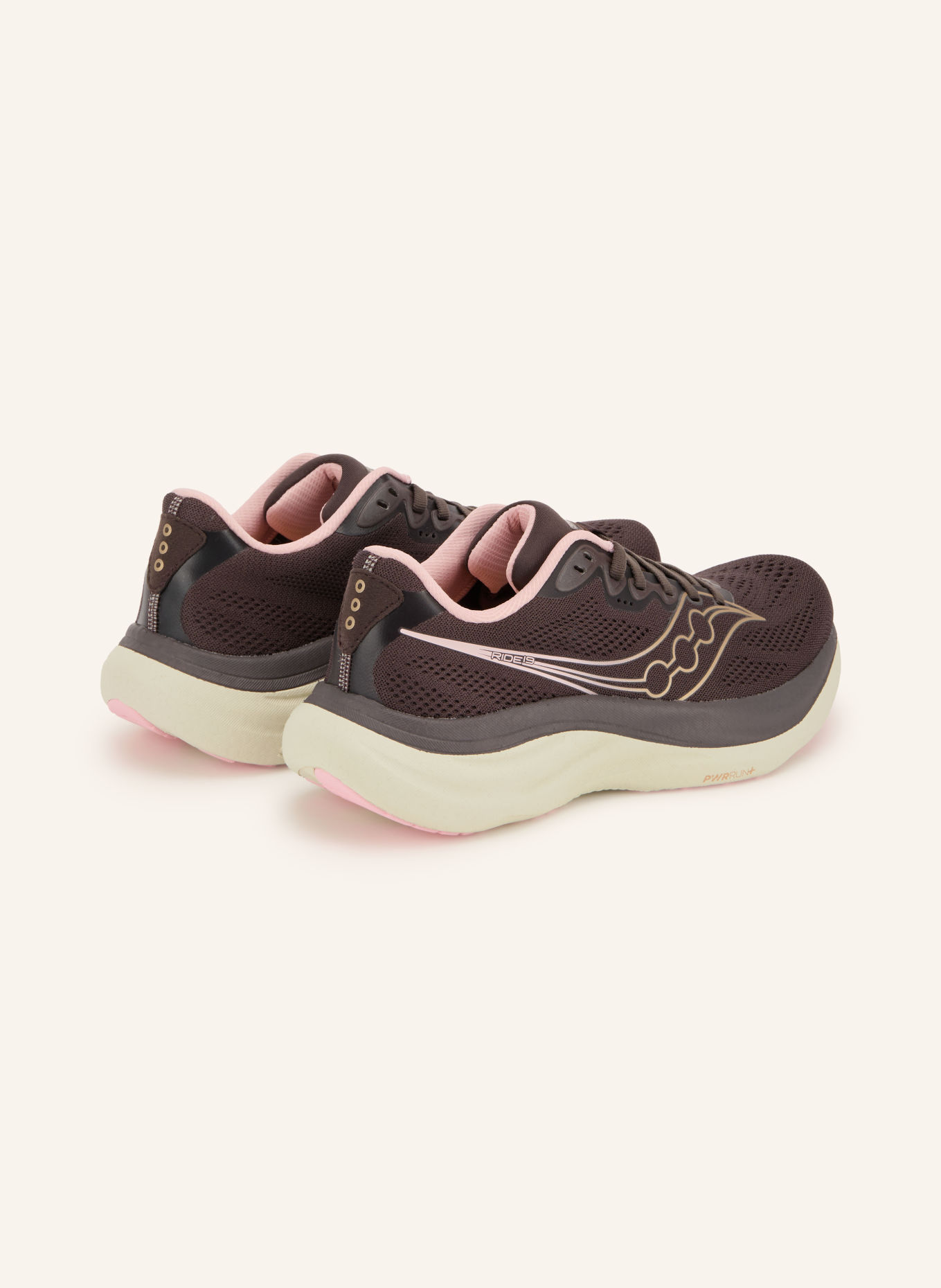 saucony Buty do biegania RIDE 19: CIEMNOBRĄZOWY / JASNORÓŻOWY / BEŻOWY