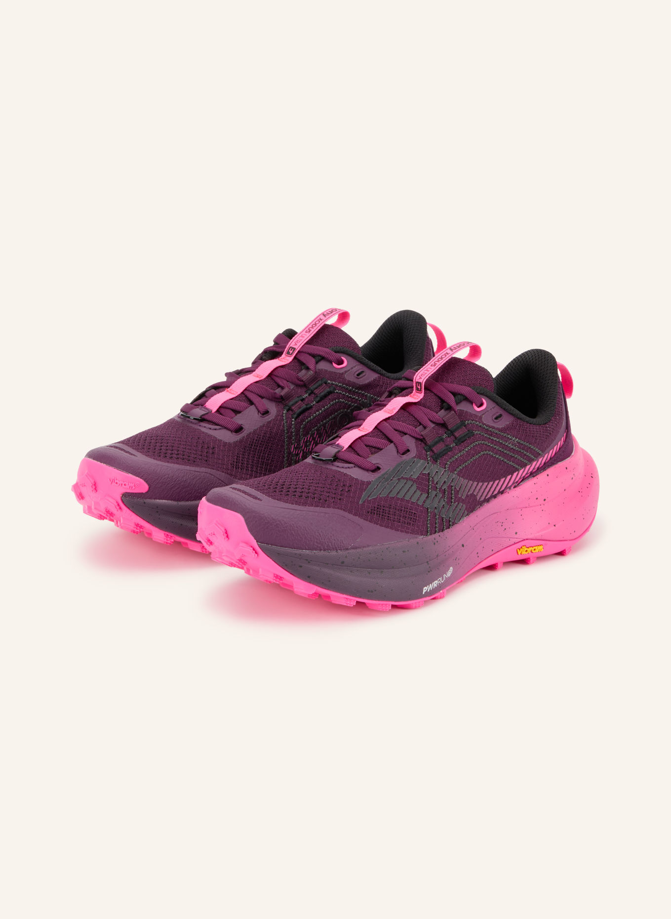 saucony Buty do biegania w terenie XODUS ULTRA 4: FIOLETOWY / JASKRAWY MOCNORÓŻOWY
