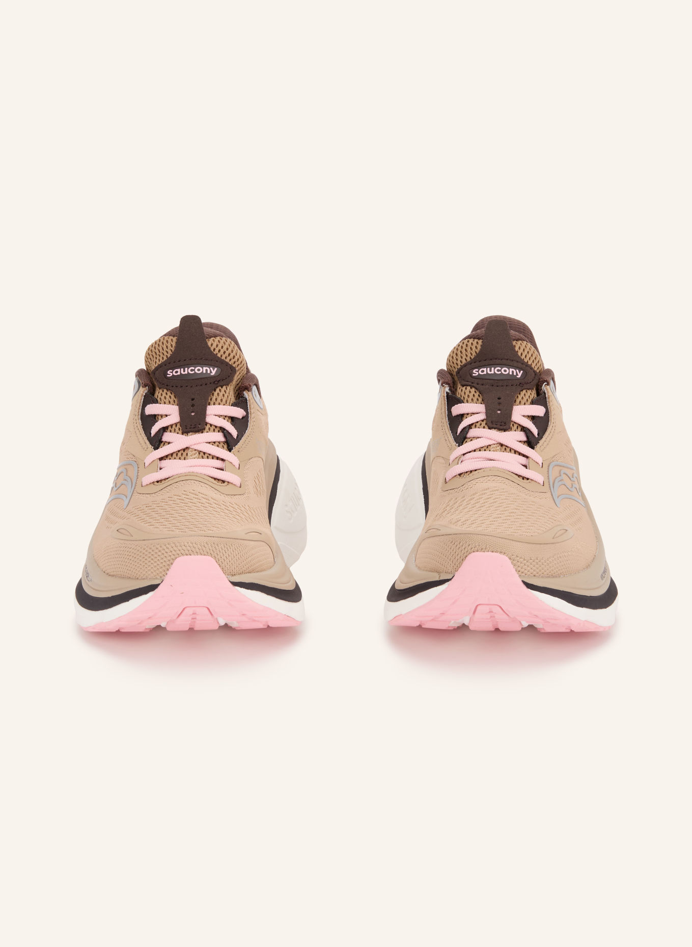 saucony Hardloopschoenen HURRICANE 26: TAUPE / ZILVER / MARRON FONCÉ