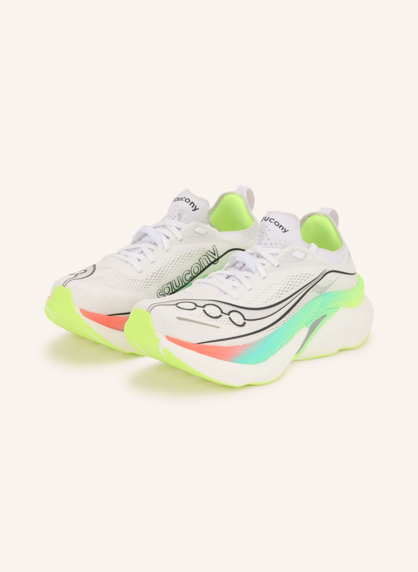 saucony Hardloopschoenen ENDORPHIN ELITE 3: WIT / ZILVER / ZWART