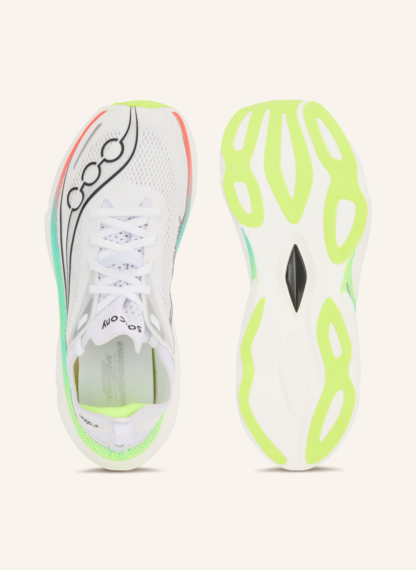 saucony Hardloopschoenen ENDORPHIN ELITE 3: WIT / ZILVER / ZWART