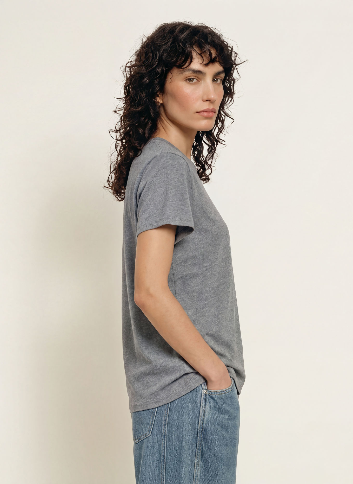 American Vintage T-shirt YKOBOW: GRIJS