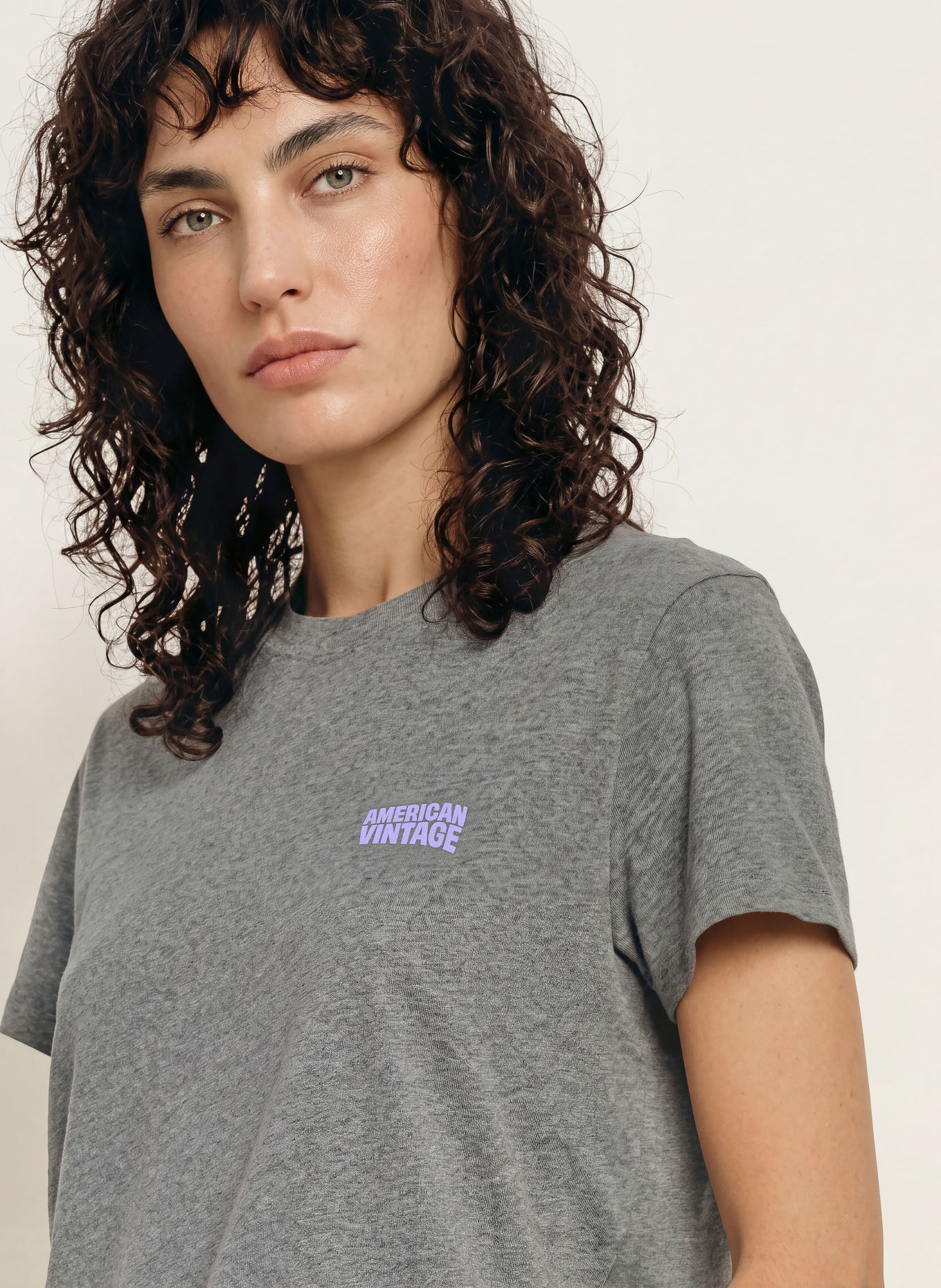 American Vintage T-shirt YKOBOW: GRIJS