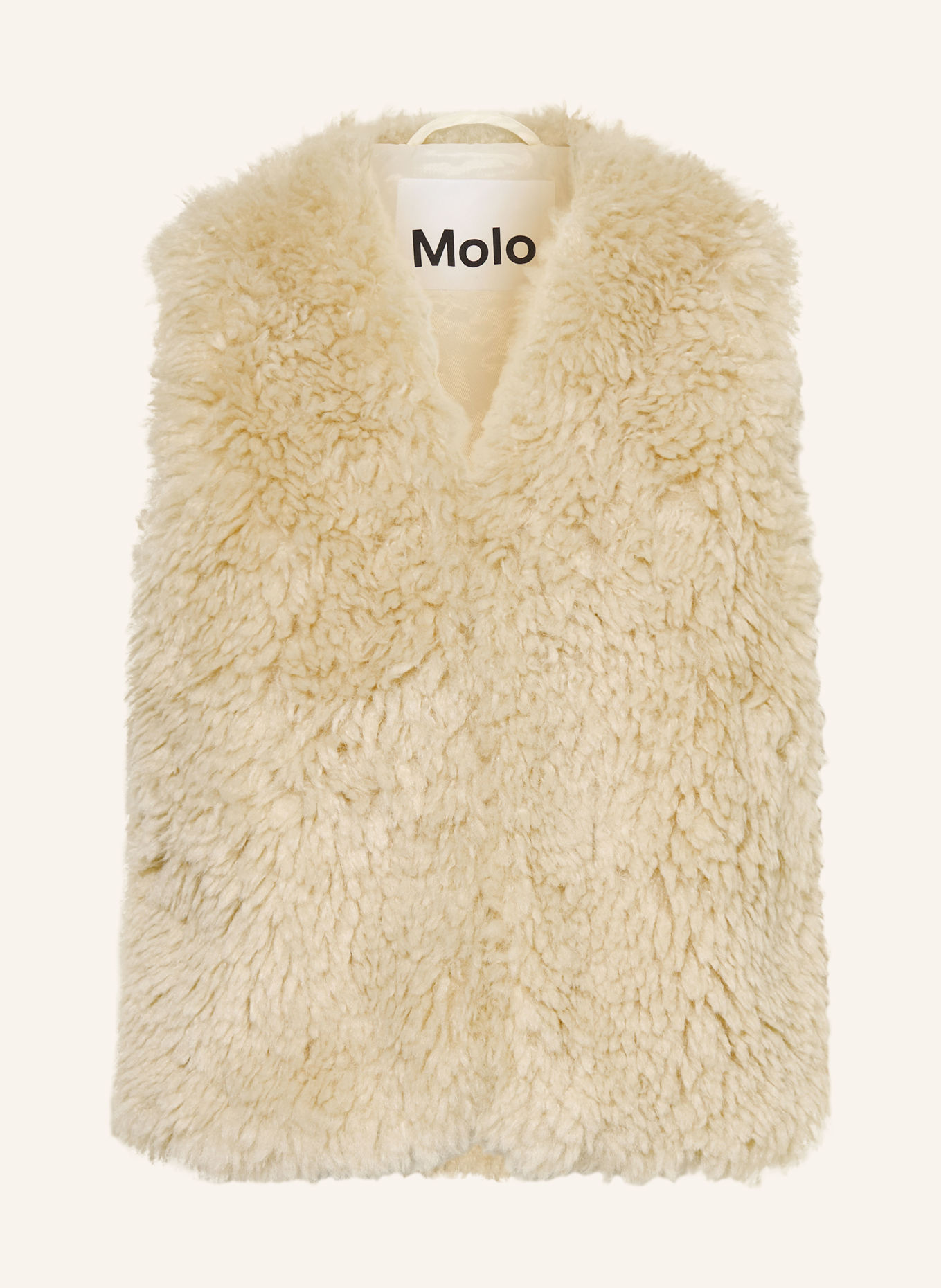 molo Faux Fur Vest: BEIGE