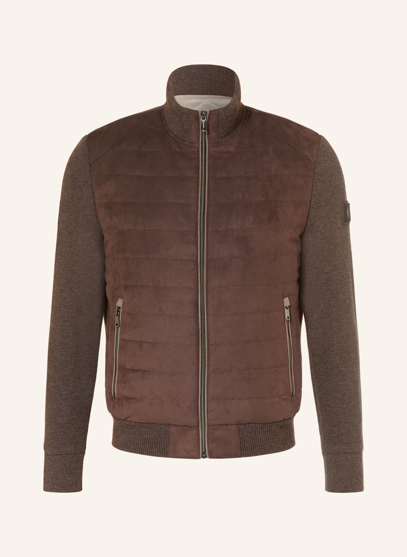 MILESTONE Blouson MSSTANLEY in gemengde materialen: MARRON FONCÉ