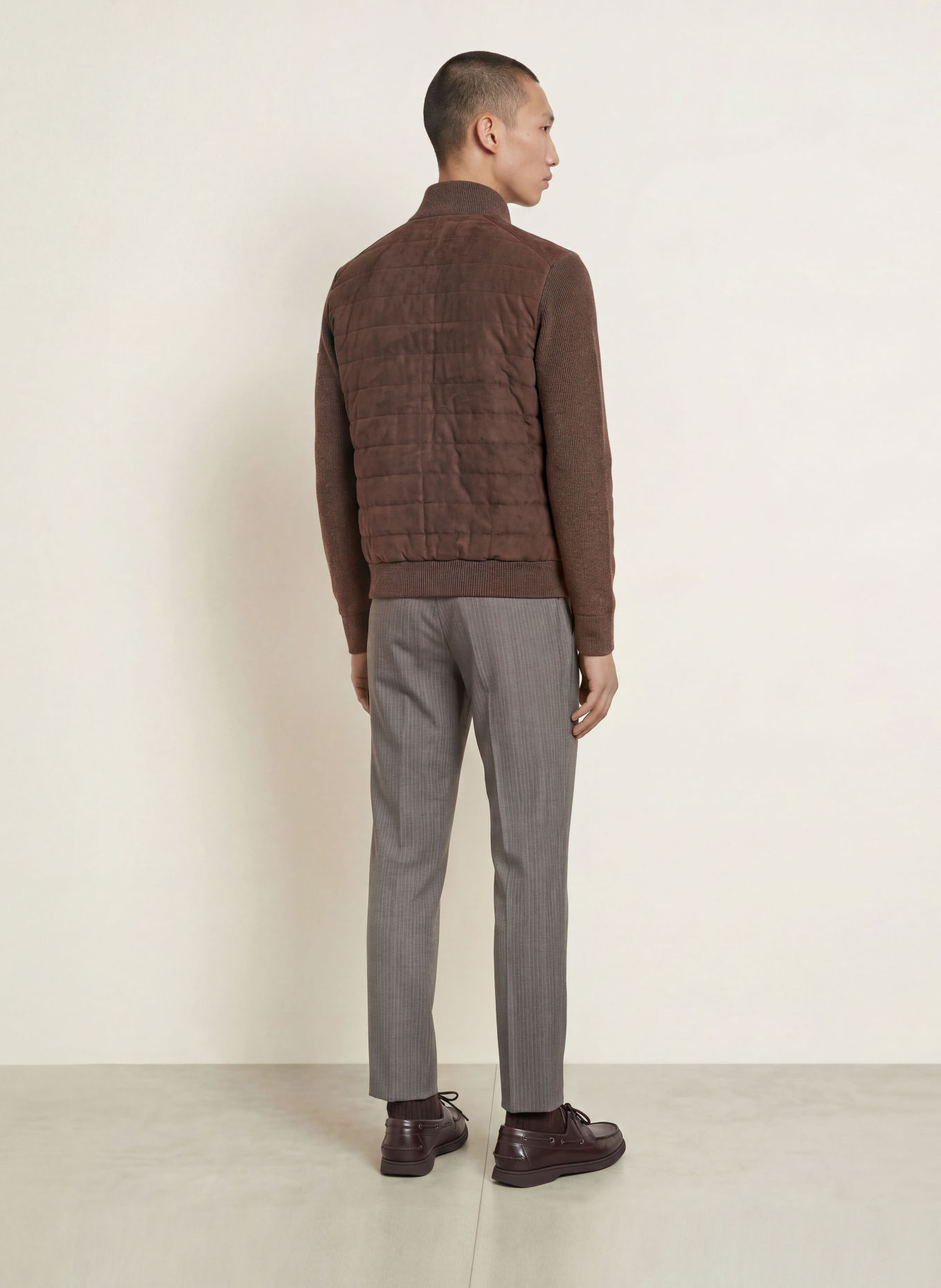 MILESTONE Blouson MSSTANLEY in gemengde materialen: MARRON FONCÉ