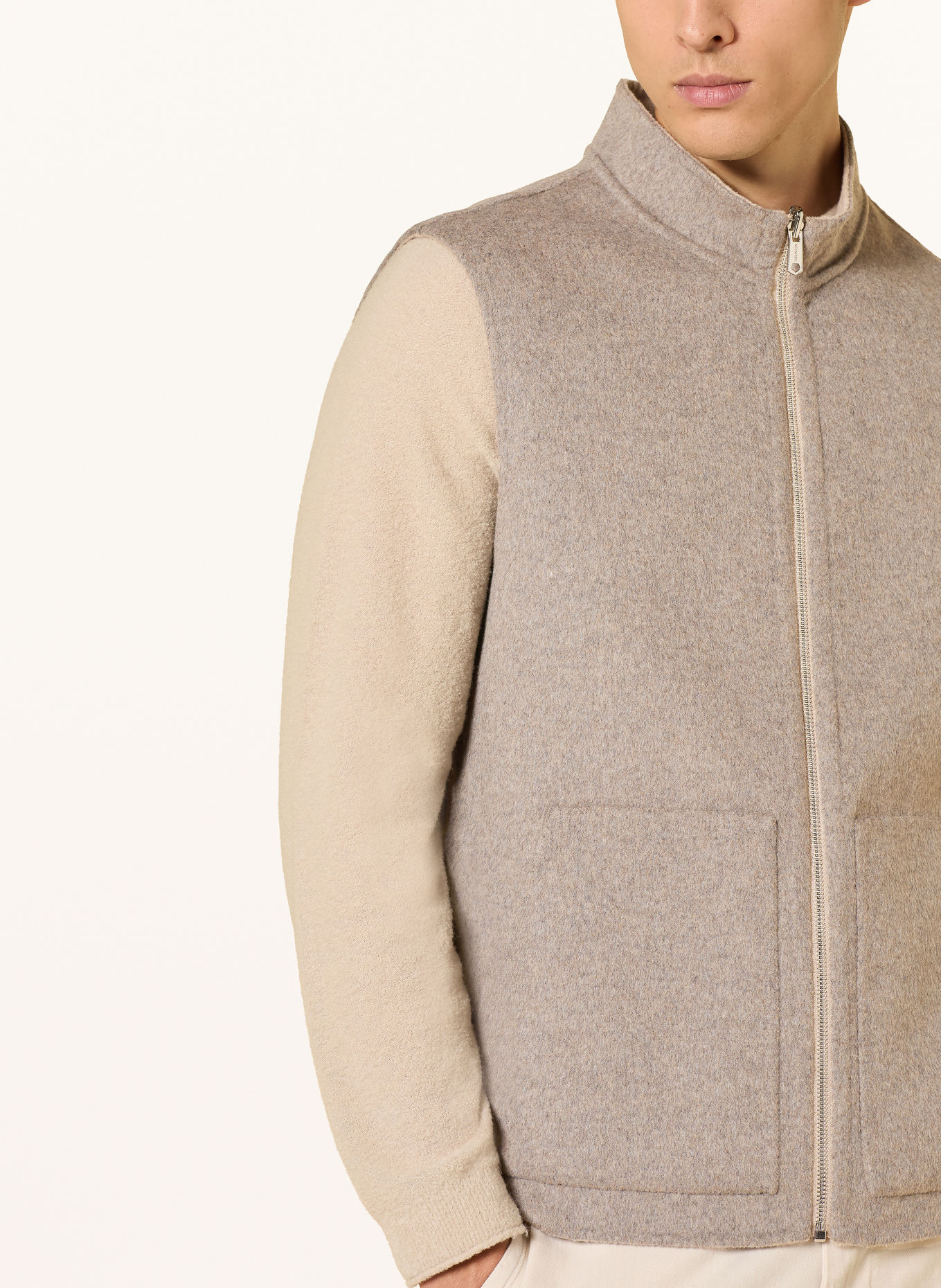 MILESTONE Omkeerbare MSDON-Bodywarmer: LICHTBRUIN
