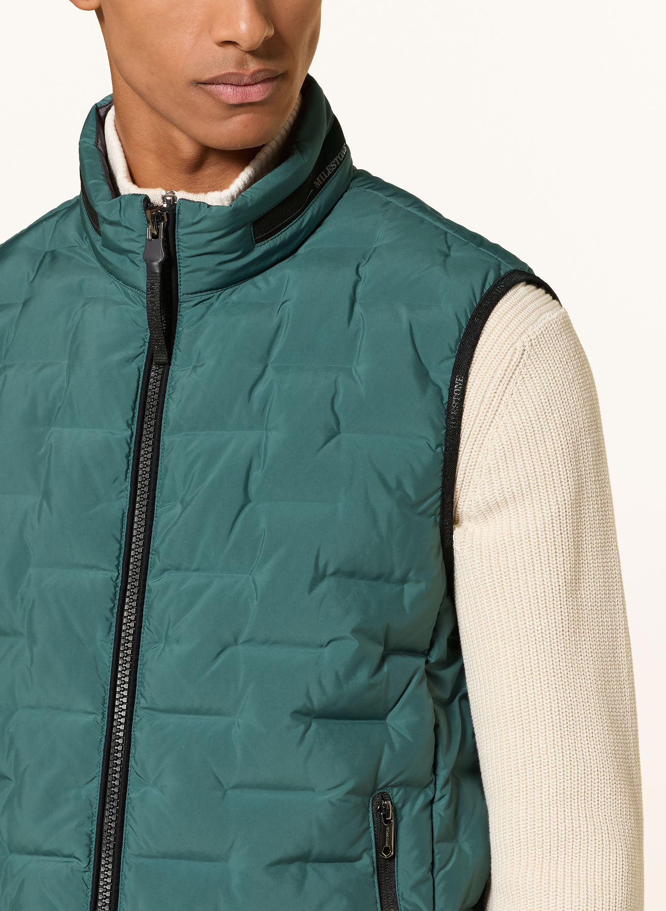 MILESTONE Gewatteerd vest MSMALCOM: TURQUOISE