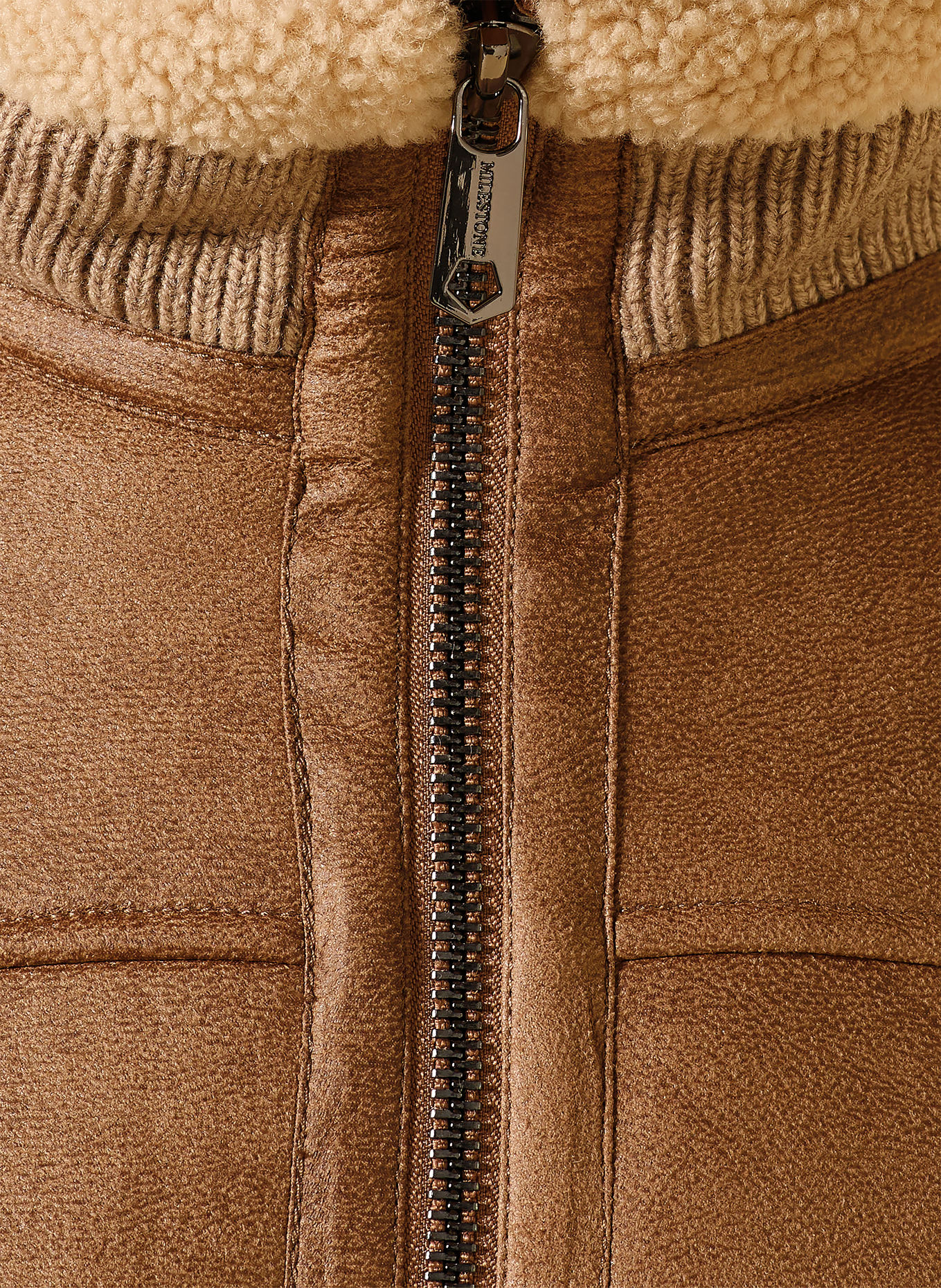 MILESTONE MSRIANO Leather-Look Jacket: CAMEL