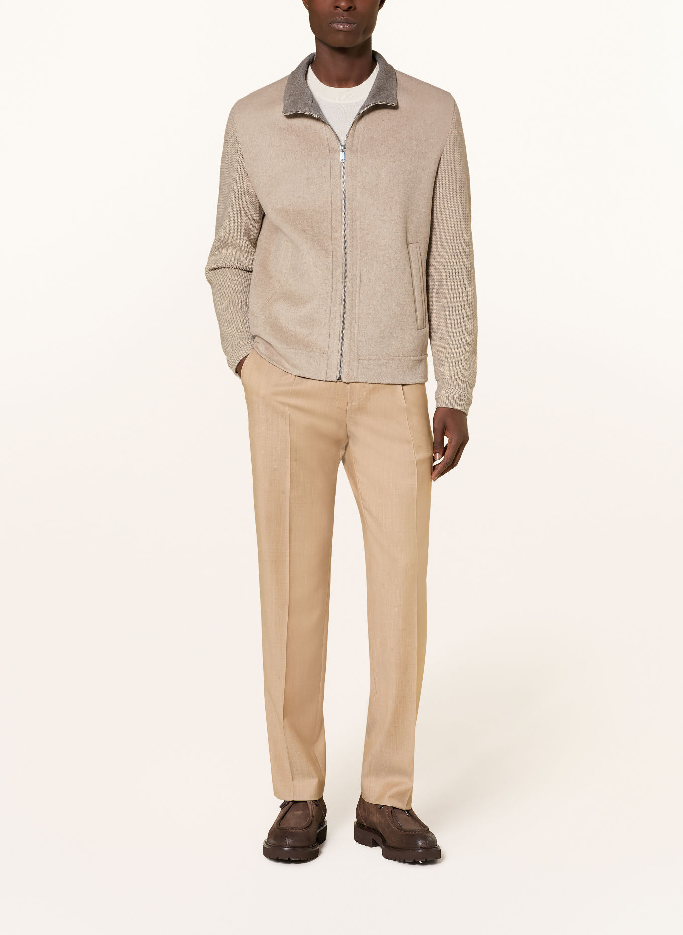 MILESTONE Jacke MSKENNEDY im Materialmix: CREME