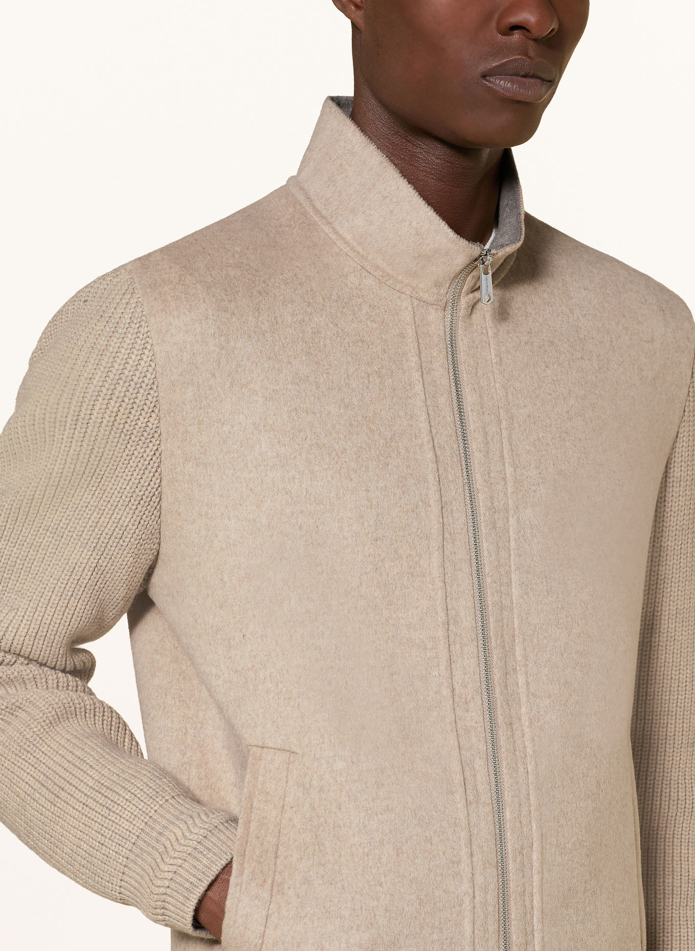 MILESTONE Jacke MSKENNEDY im Materialmix: CREME
