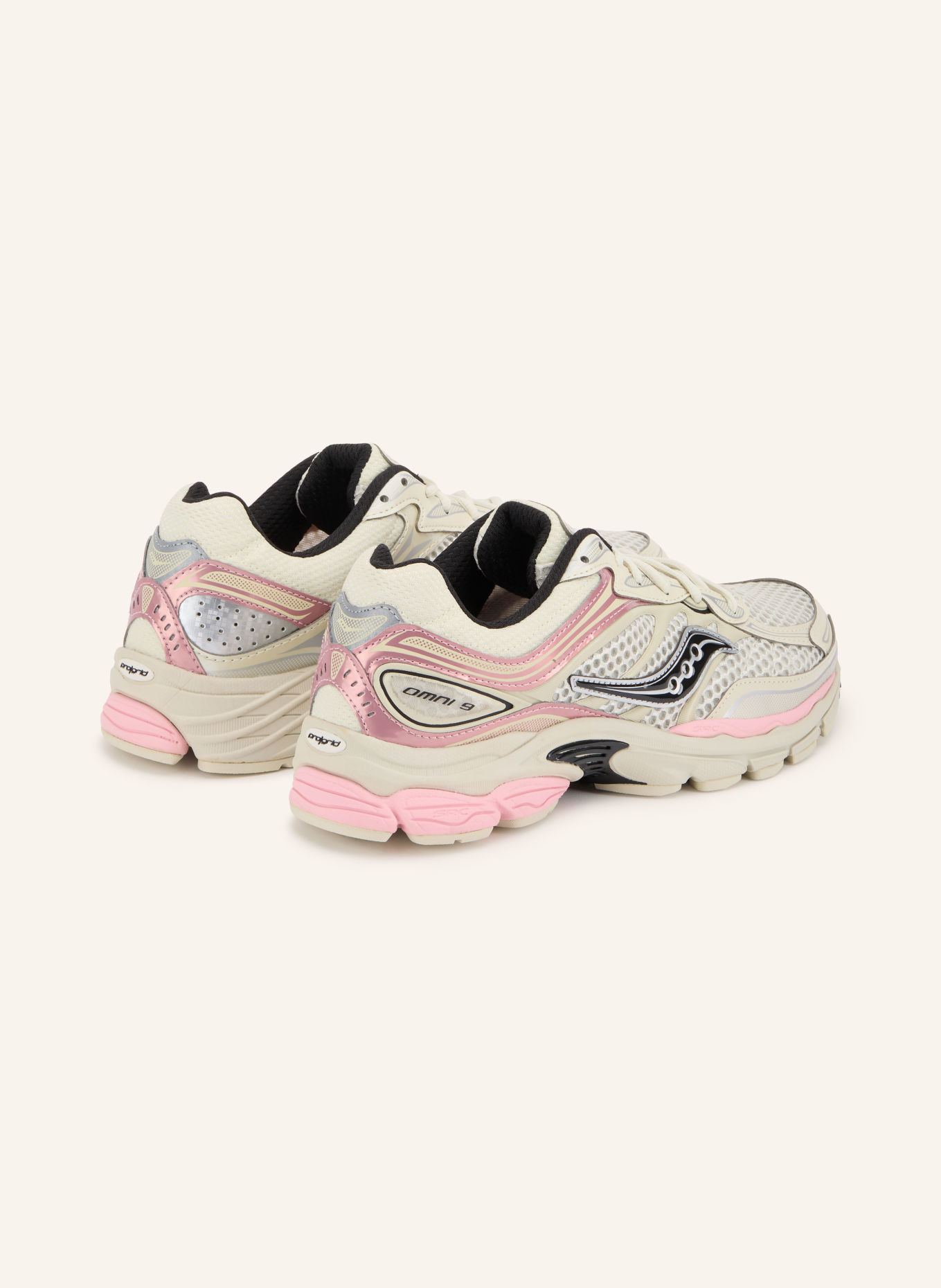 saucony PROGRID OMNI 9 Sneakers: CREAM / PINK / BLACK