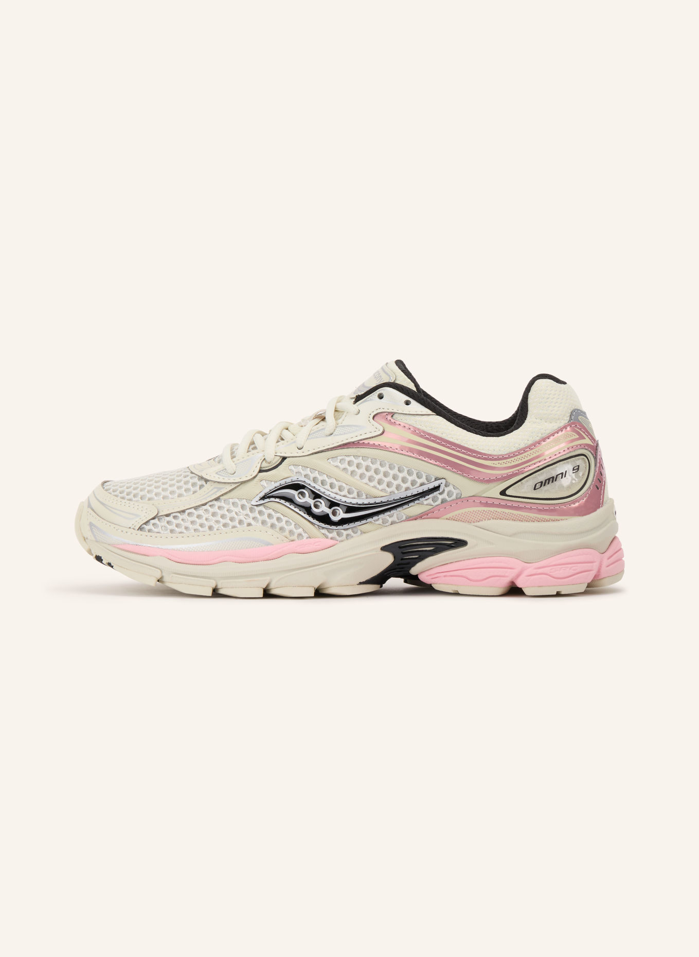 saucony PROGRID OMNI 9 Sneakers: CREAM / PINK / BLACK