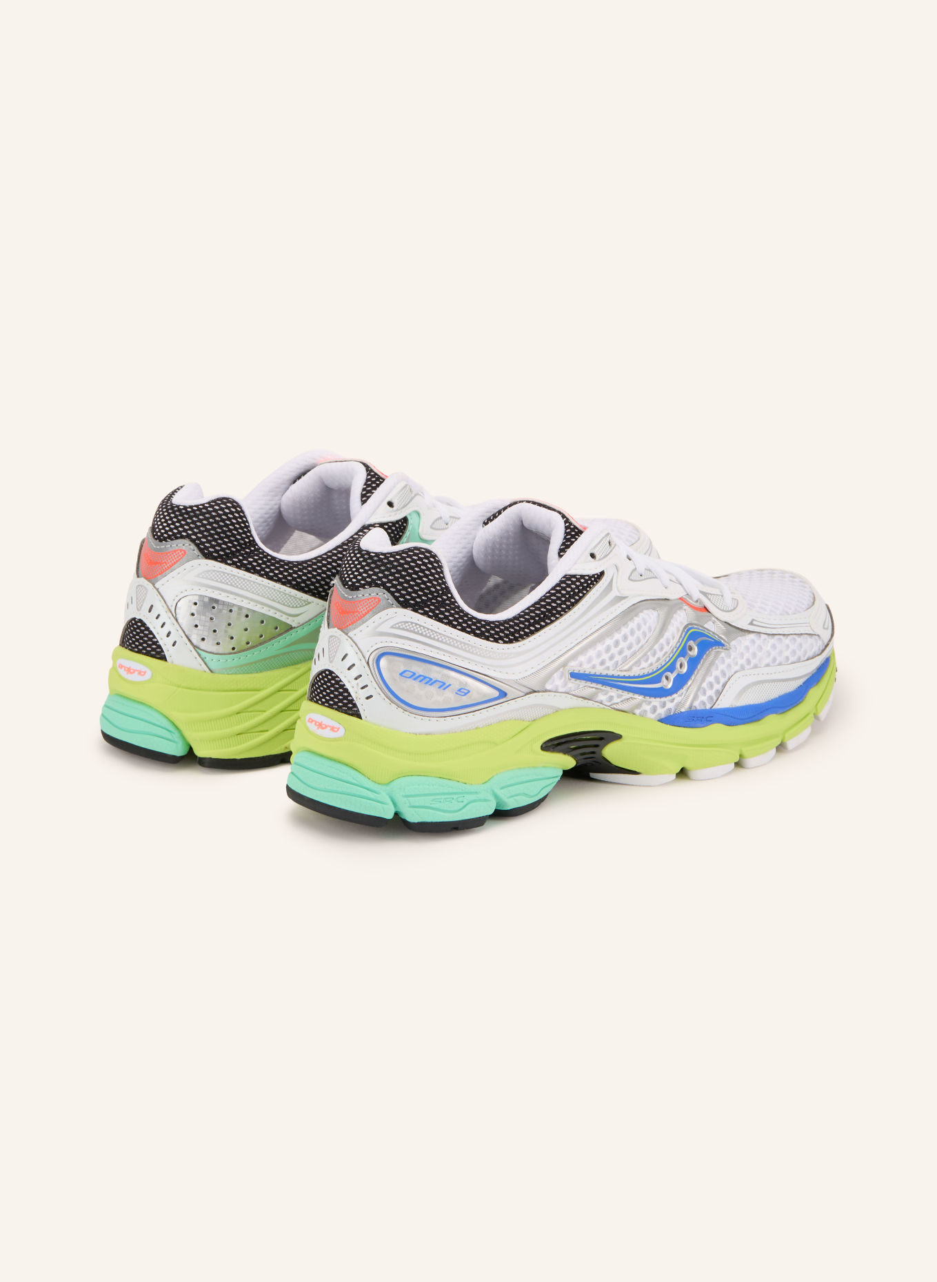saucony PROGRID OMNI 9 Sneakers: WHITE / MINT / BLUE