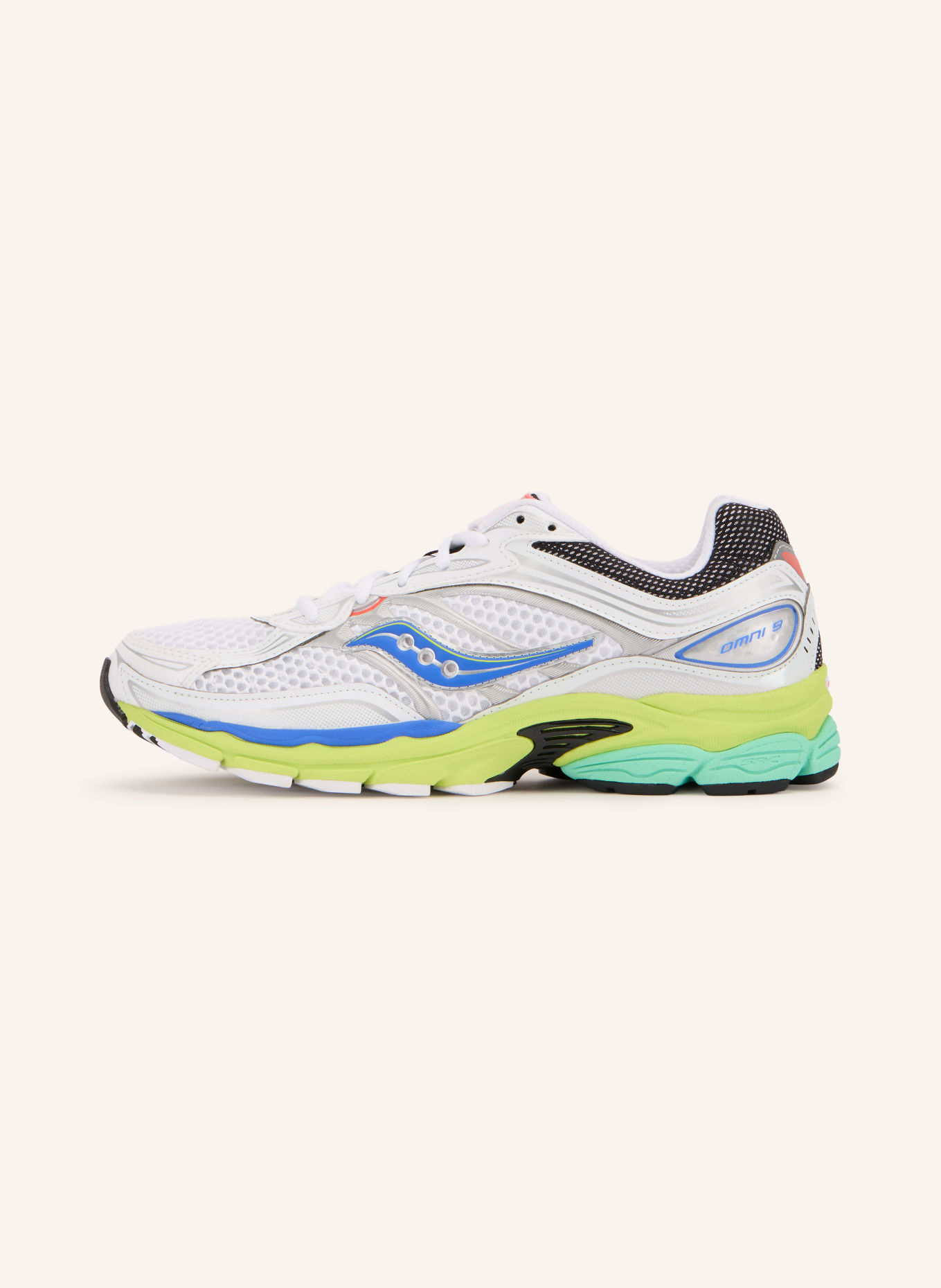 saucony PROGRID OMNI 9 Sneakers: WHITE / MINT / BLUE