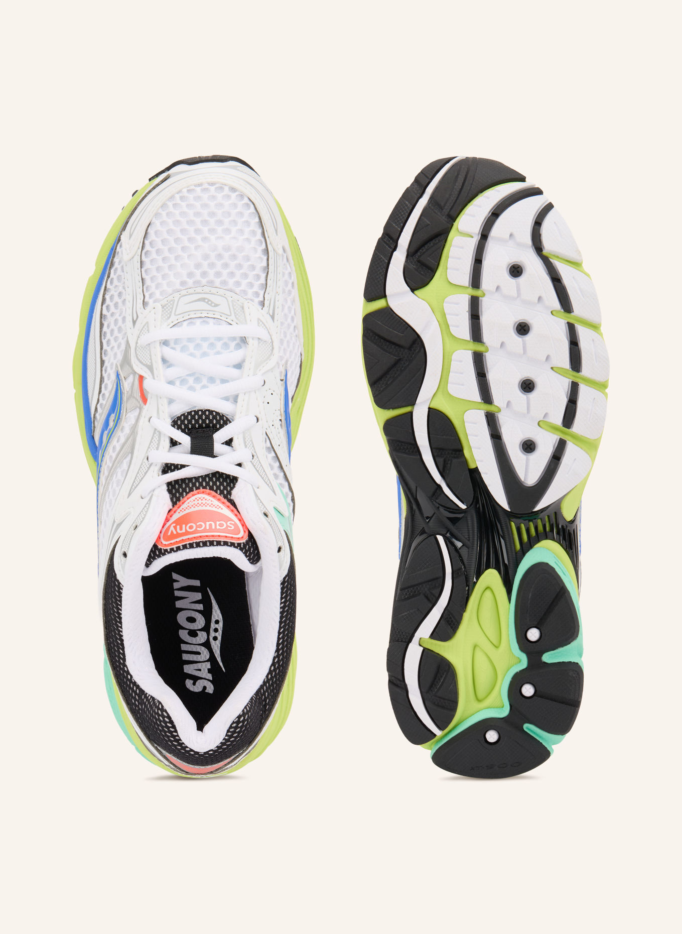 saucony PROGRID OMNI 9 Sneakers: WHITE / MINT / BLUE