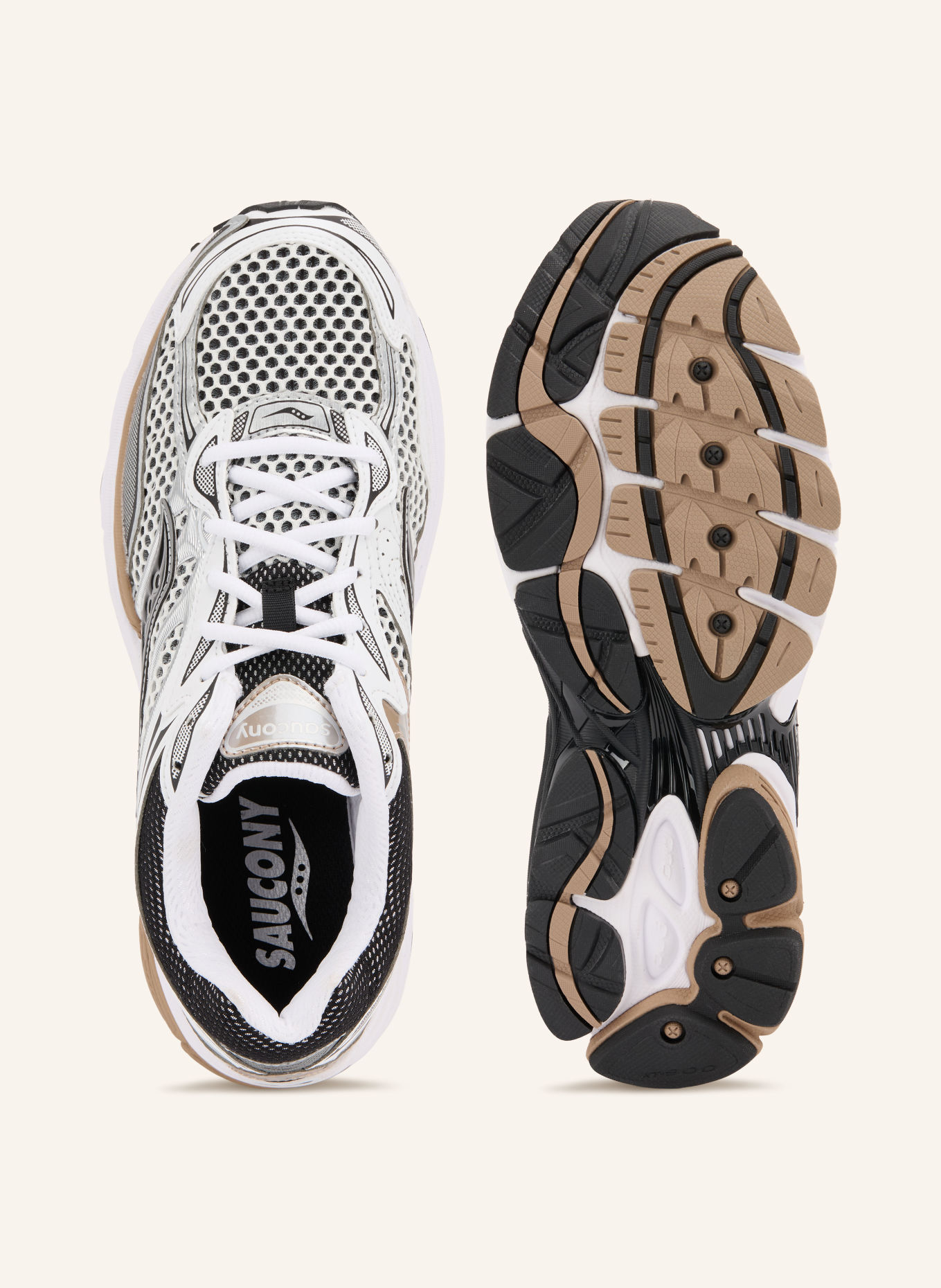 saucony PROGRID OMNI 9 Sneakers: SILVER / WHITE / BLACK