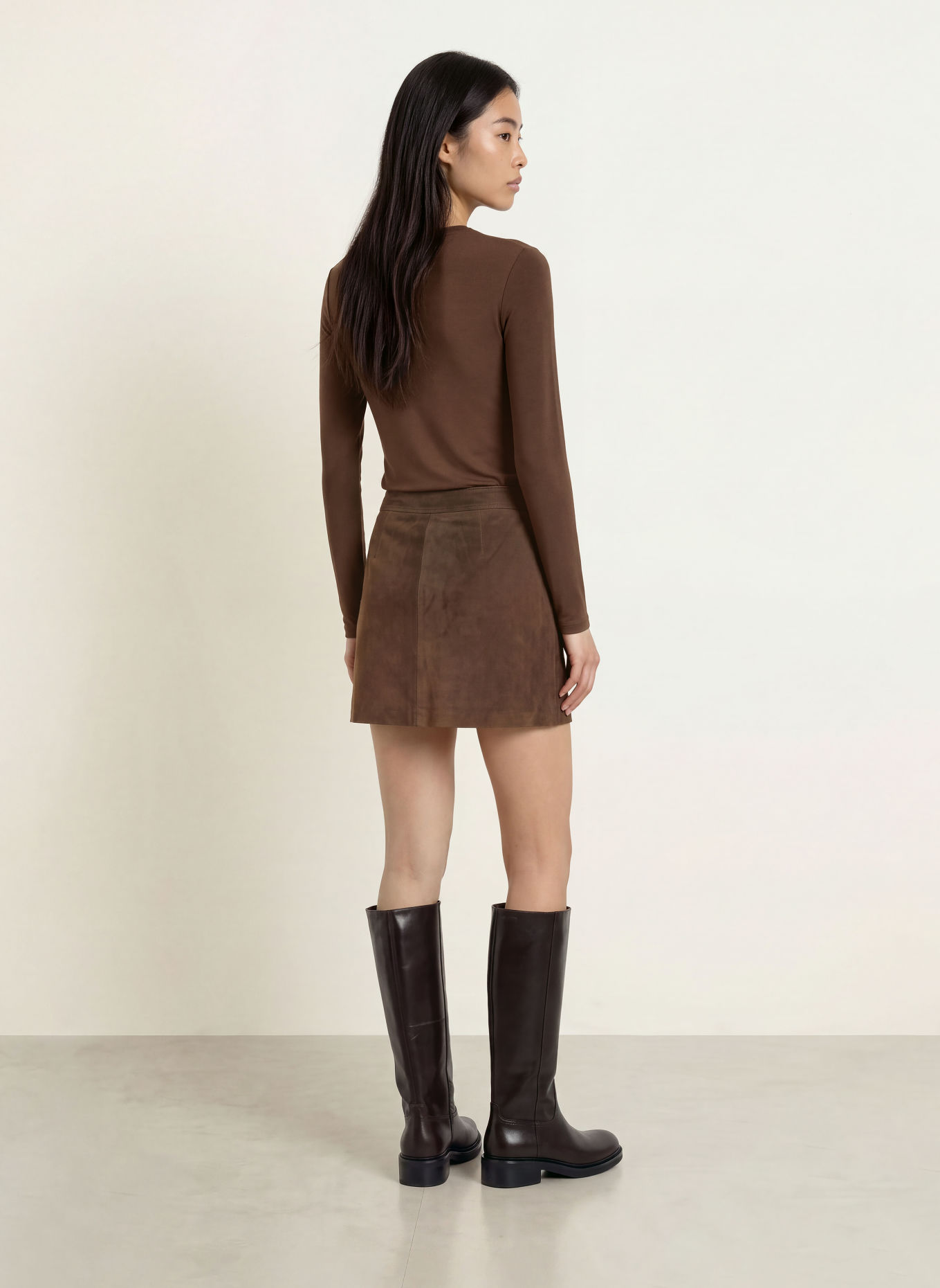 SELECTED Longsleeve: MARRON FONCÉ