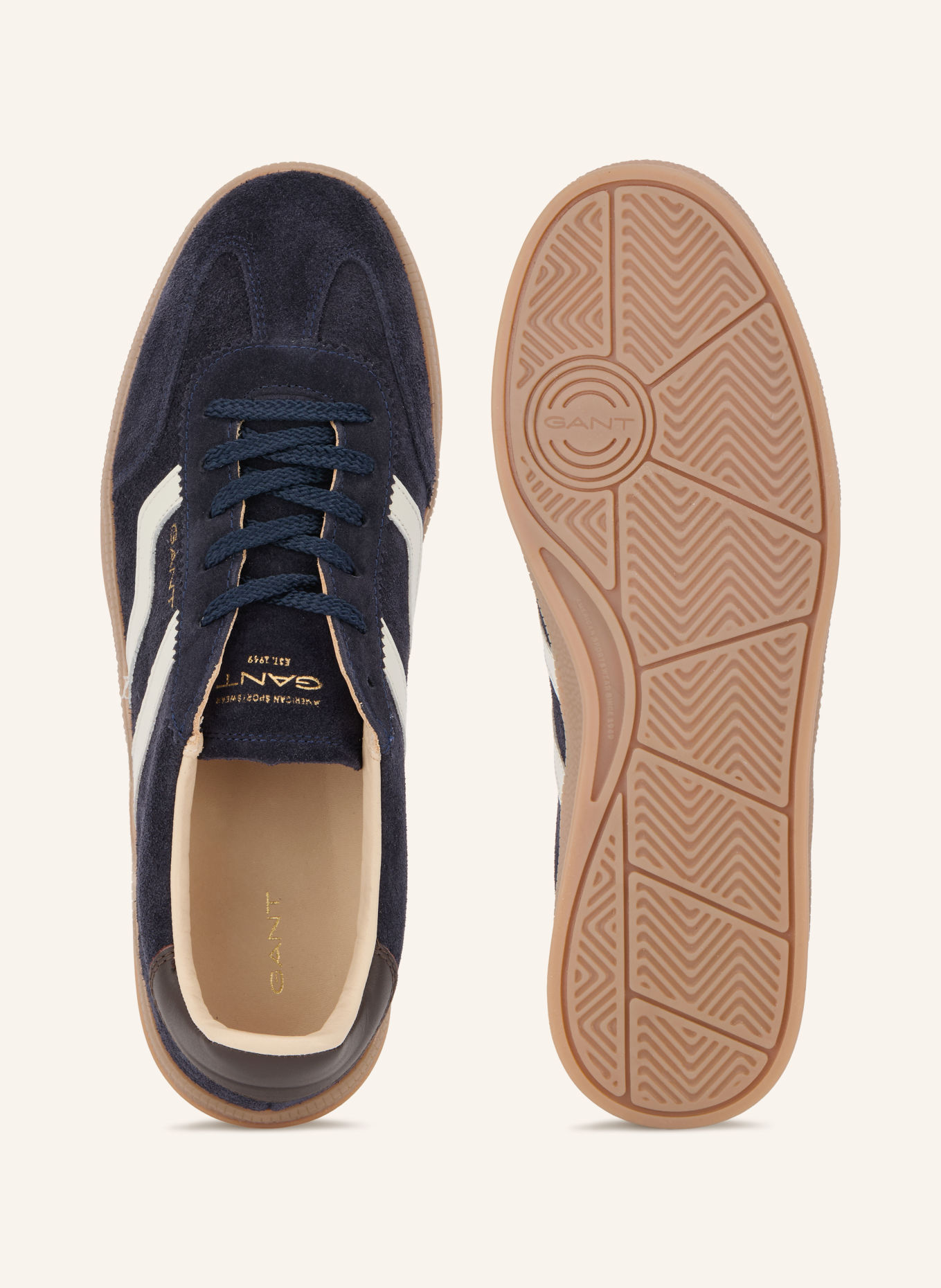 GANT Sneaker CUZIMA: DUNKELBLAU / DUNKELBRAUN / WEISS