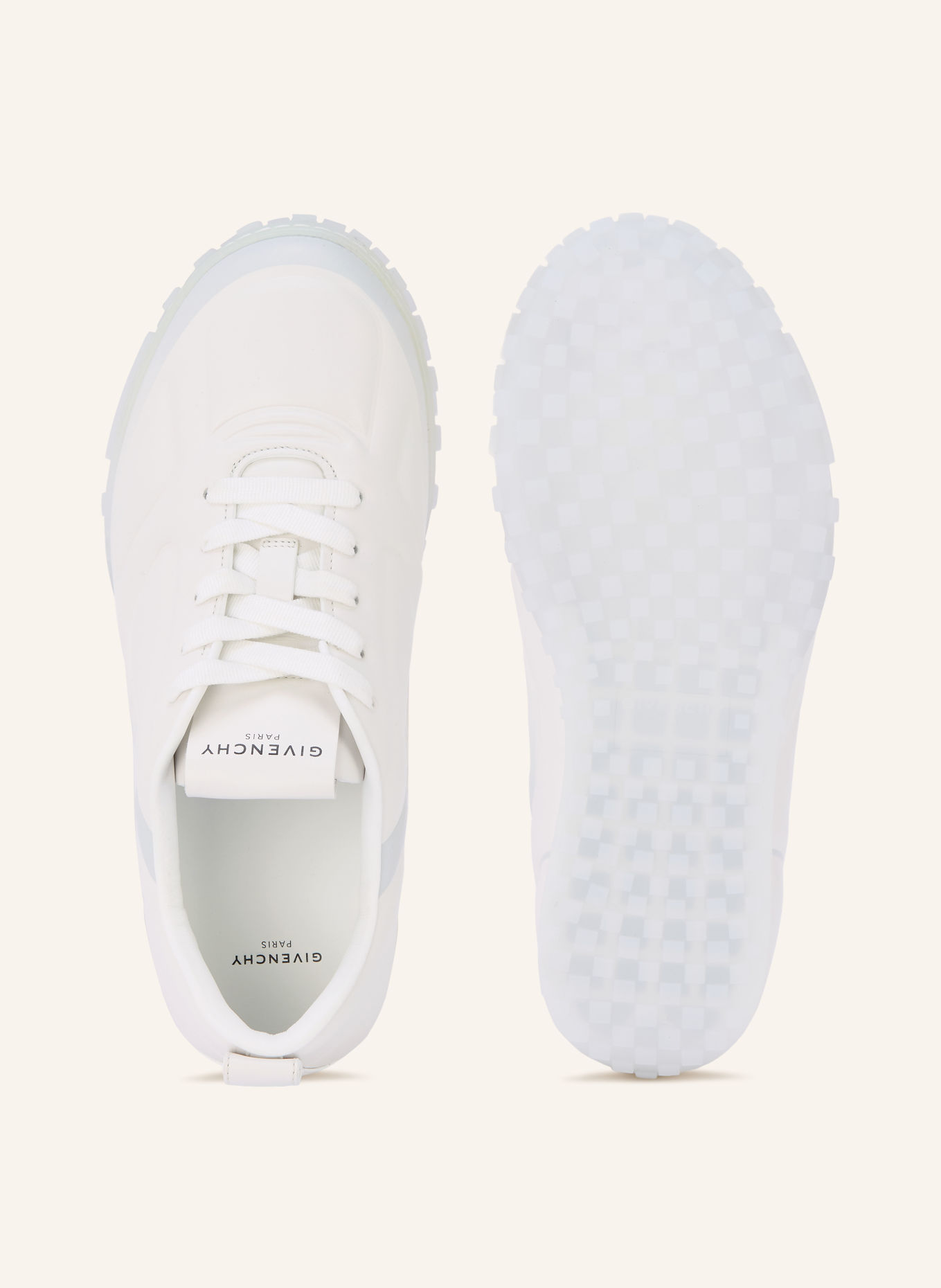 GIVENCHY Sneakersy NEW GLIDE: BIAŁY / JASNOCZARY