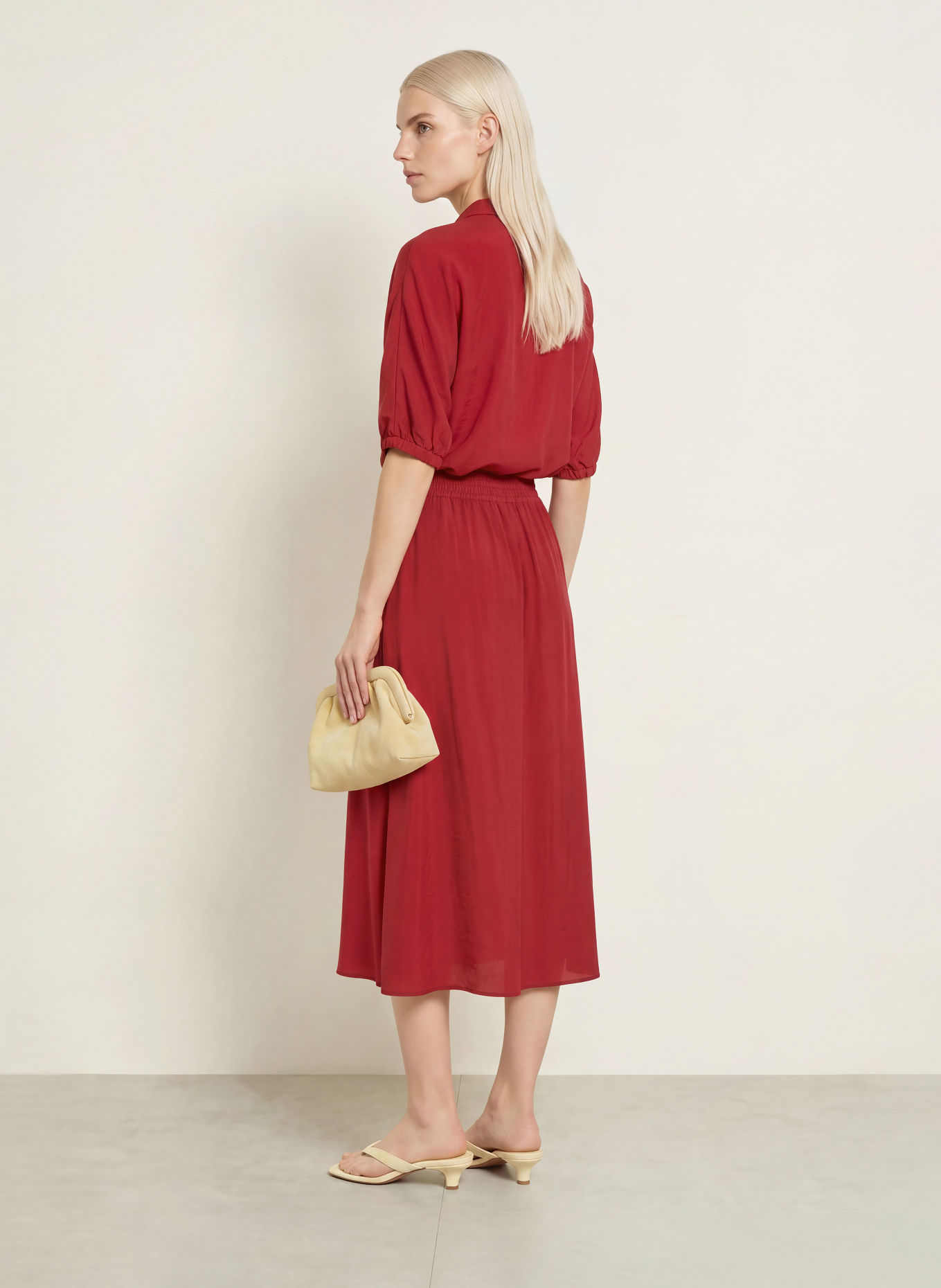 MORE & MORE Bluse: DUNKELROT