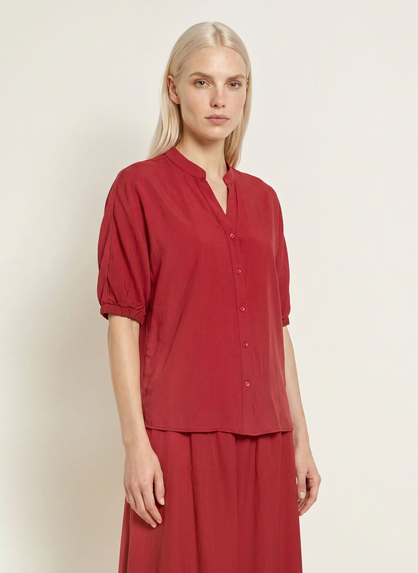 MORE & MORE Bluse: DUNKELROT