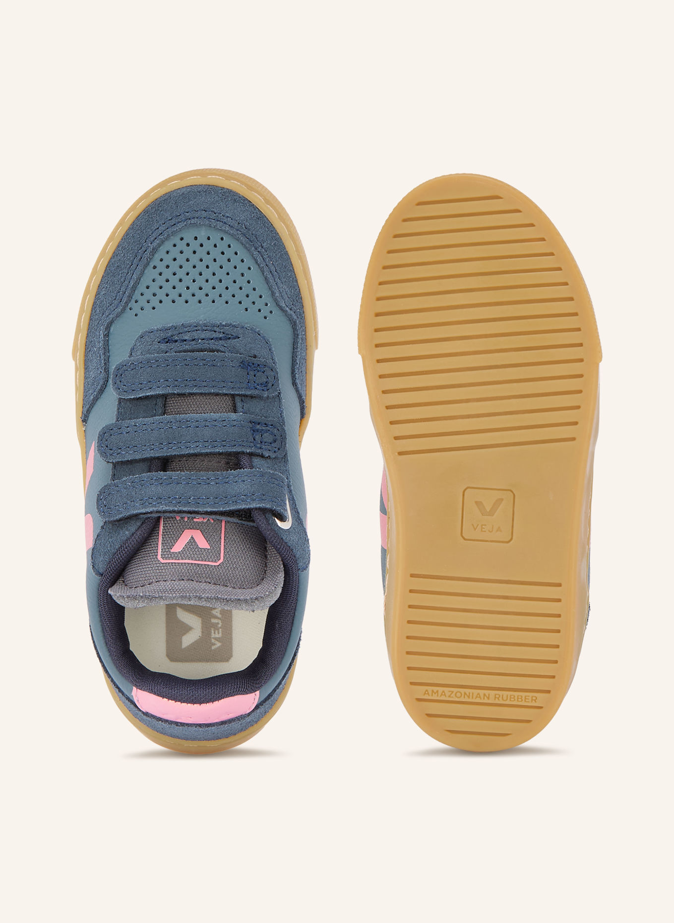VEJA SMALL V-90 Sneakers: DARK BLUE / PINK