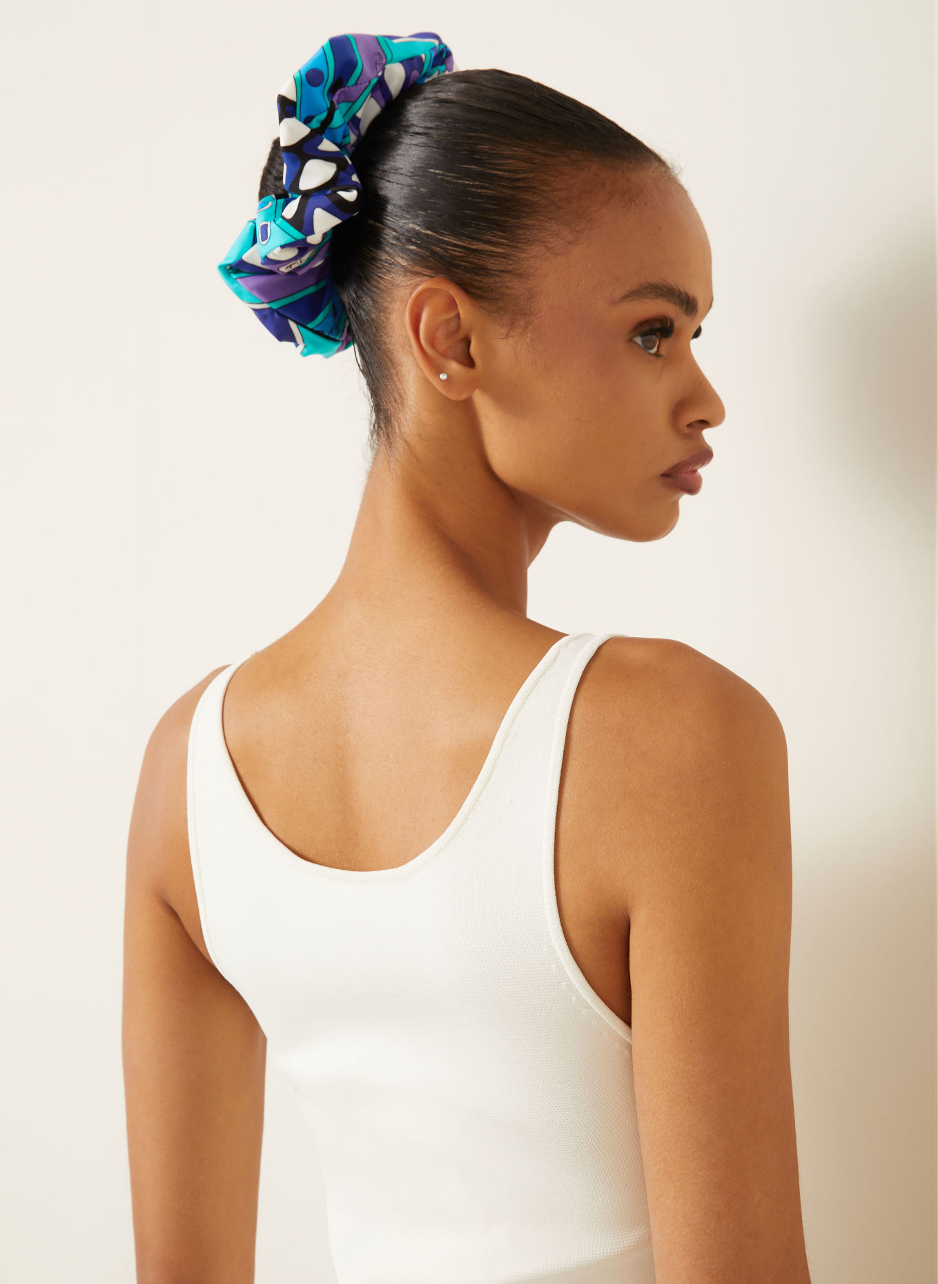 PUCCI Hair tie: TURQUOISE / DARK BLUE / WHITE