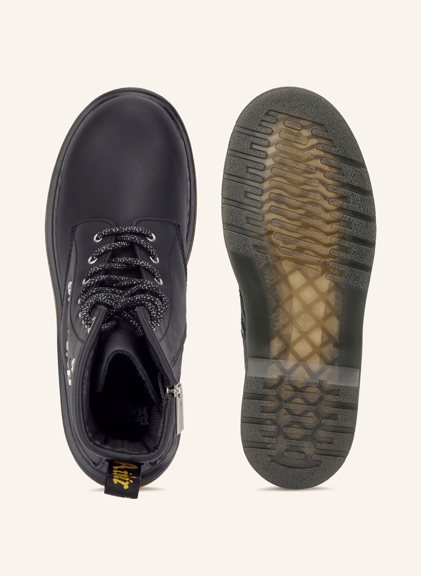 Dr. Martens Veterboots 1460 HS met studs: ZWART / ZILVER / GEEL