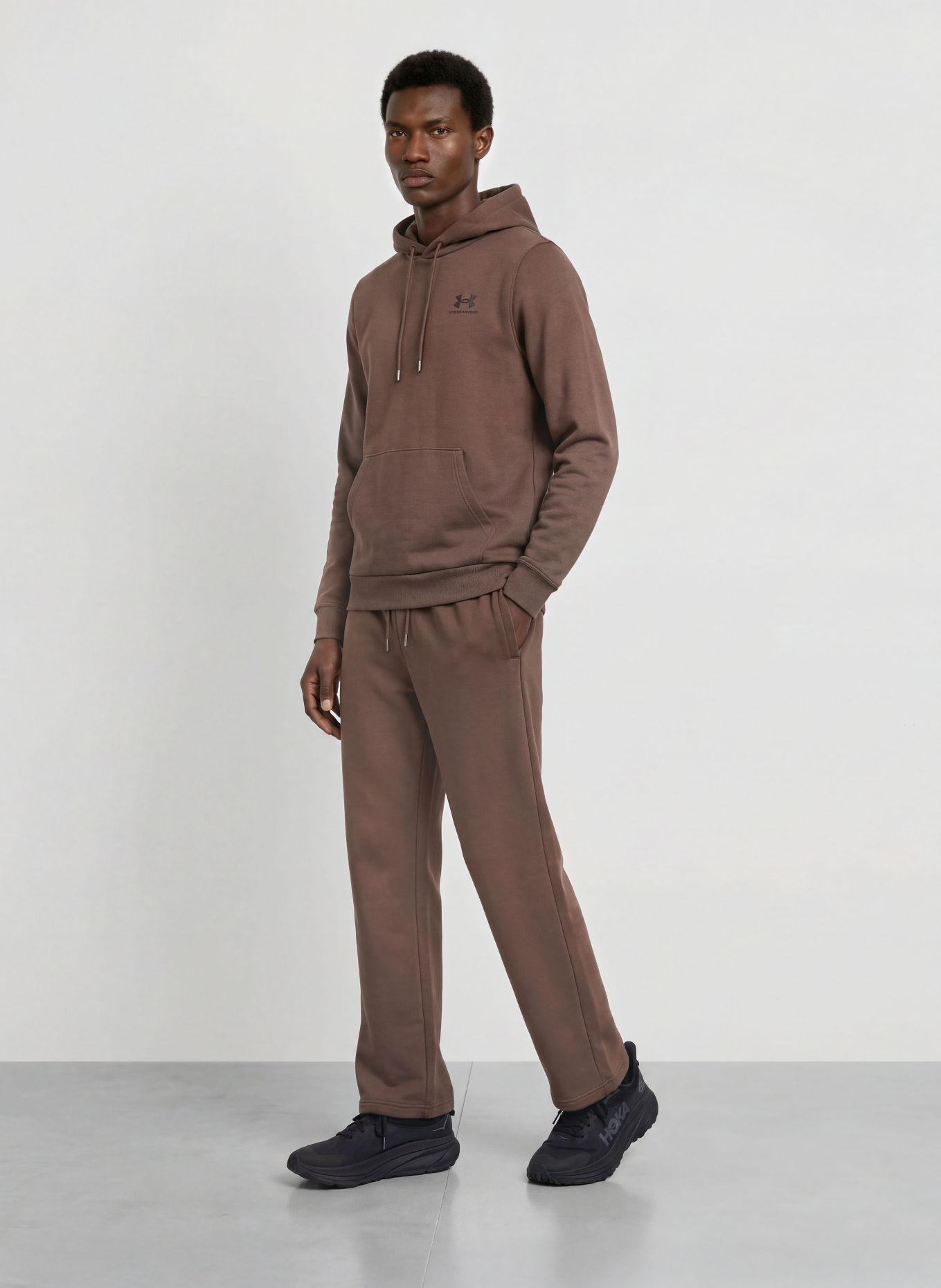 UNDER ARMOUR Hoodie UA ICON FLEECE: DUNKELBRAUN