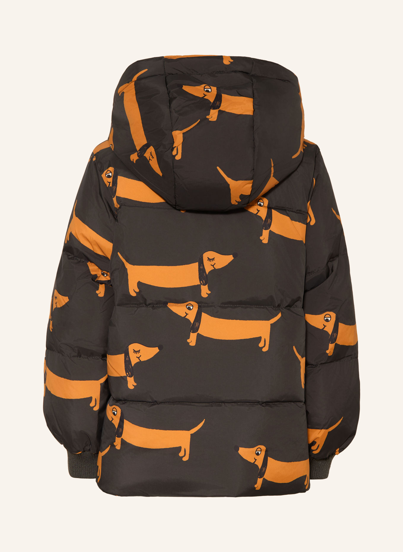 mini rodini Veste matelassée: NOIR / COGNAC