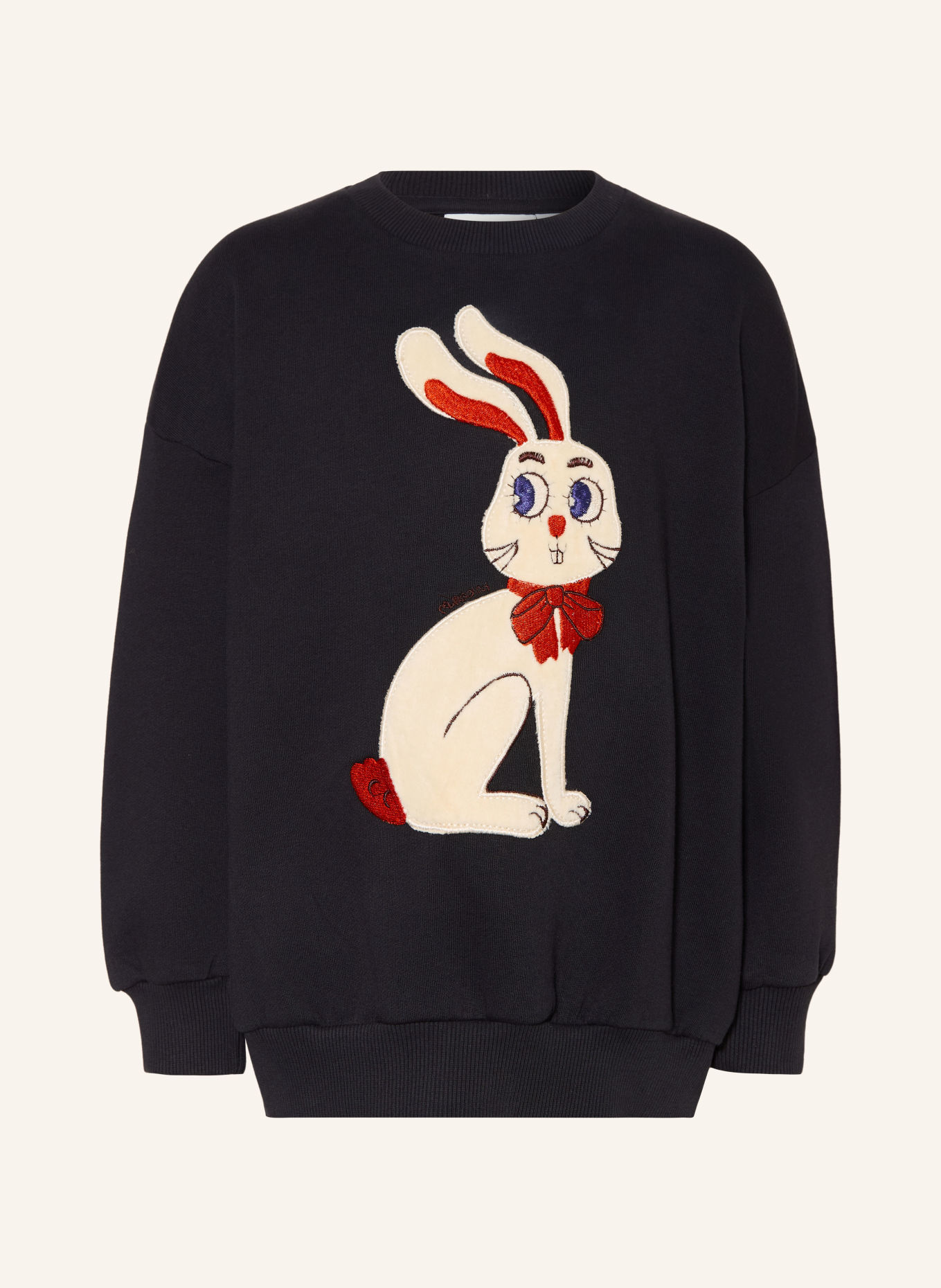 mini rodini Sweatshirt: SCHWARZ / ECRU / ROT