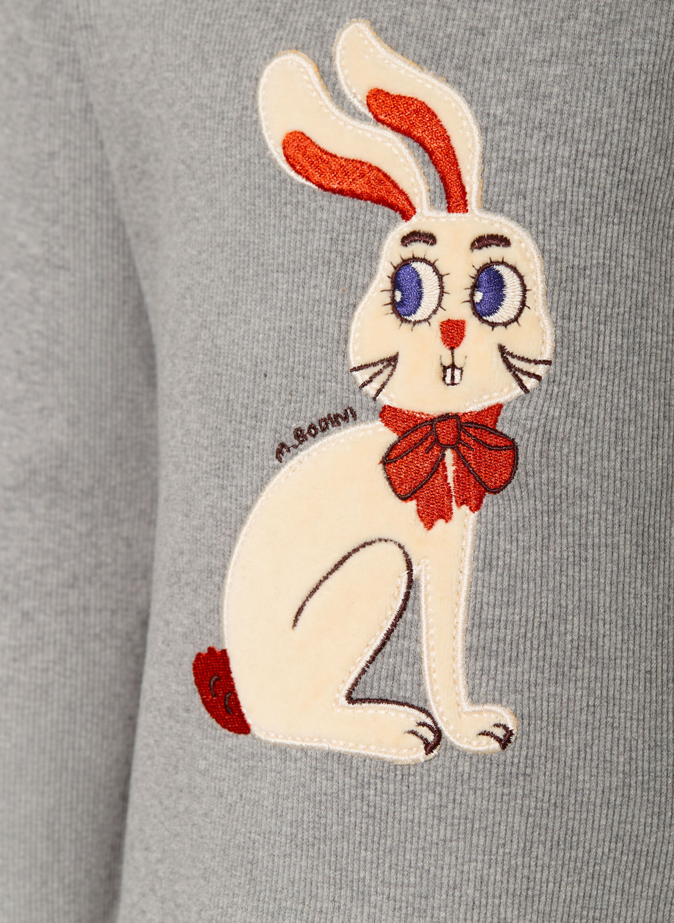 mini rodini Longsleeve: GRIJS / ECRU / ROOD